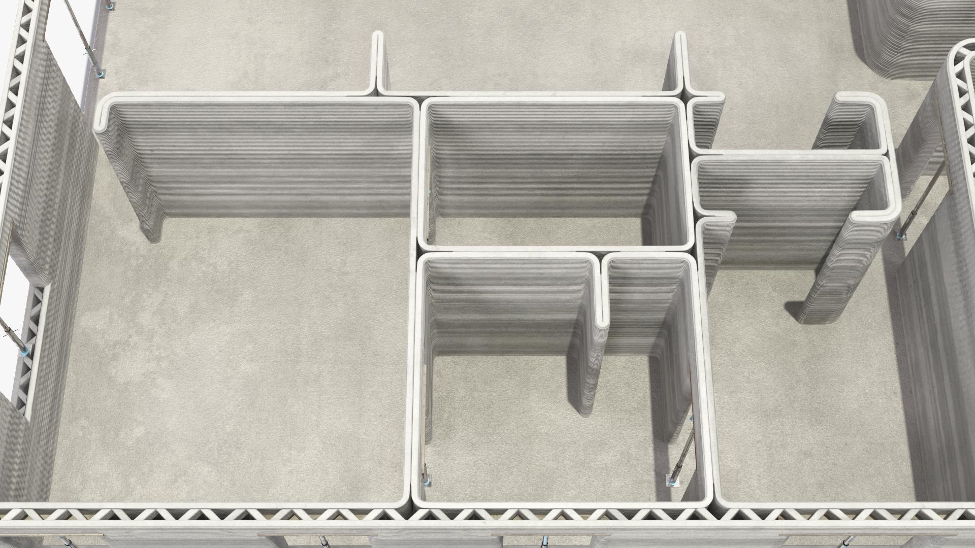 3D model 3D Printed Concrete House Structure