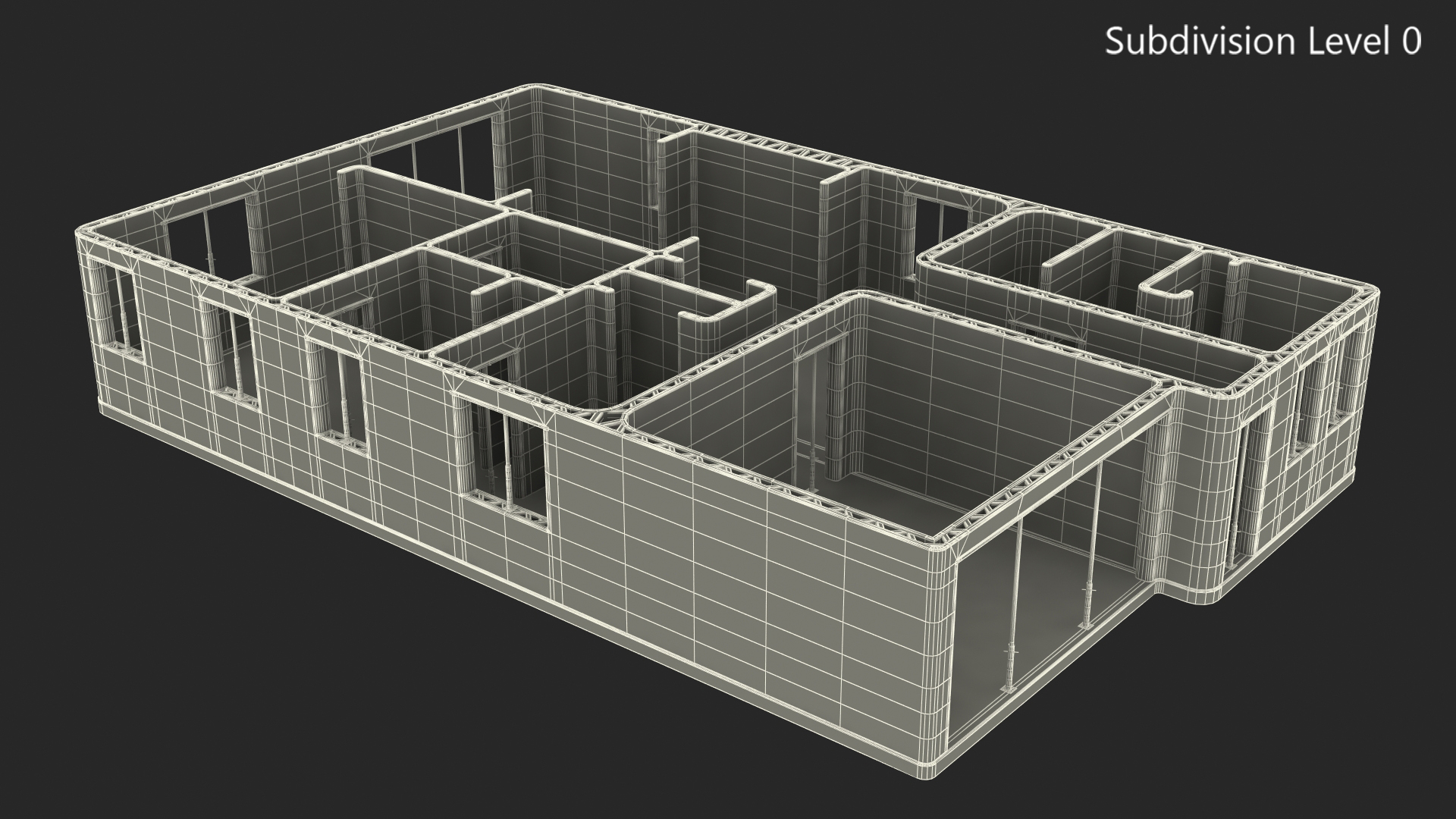 3D model 3D Printed Concrete House Structure