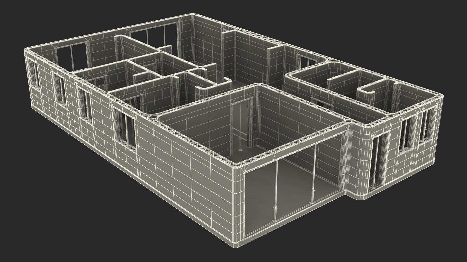 3D model 3D Printed Concrete House Structure