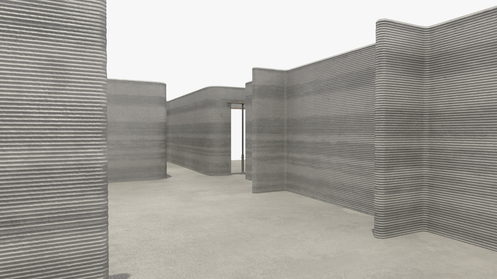 3D model 3D Printed Concrete House Structure
