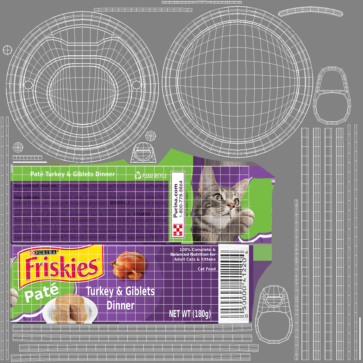 Pet Canned Food Friskies 3D model
