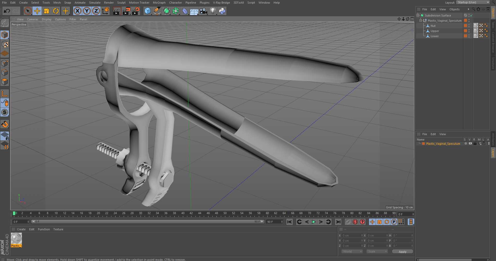 Plastic Vaginal Speculum 3D model