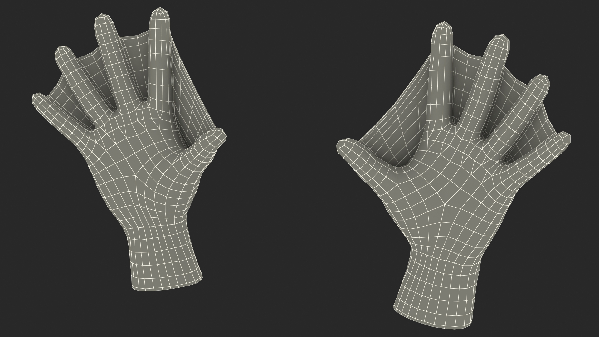 3D model Darkfin Webbed Power Swimming Gloves Dry
