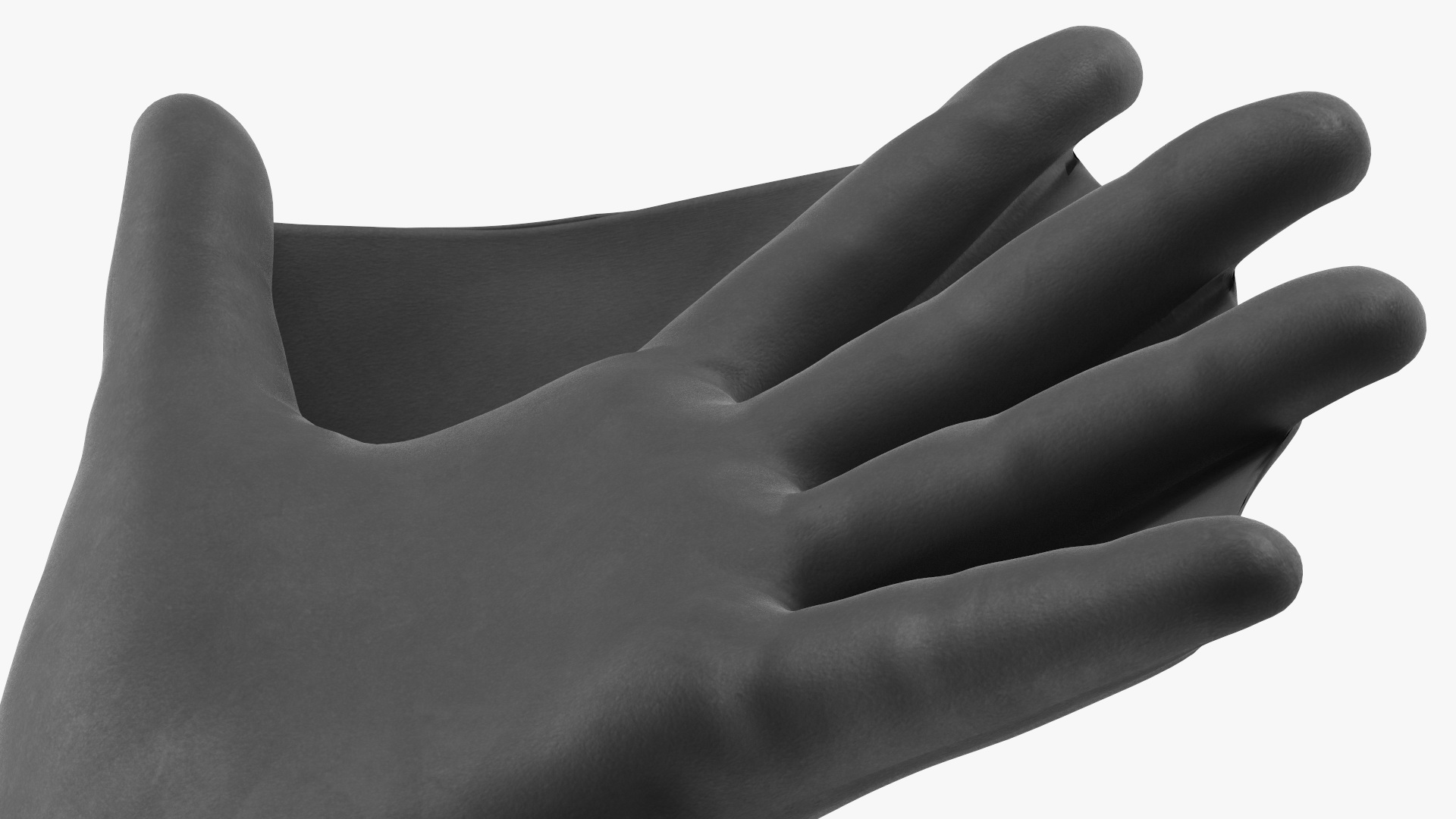 3D model Darkfin Webbed Power Swimming Gloves Dry