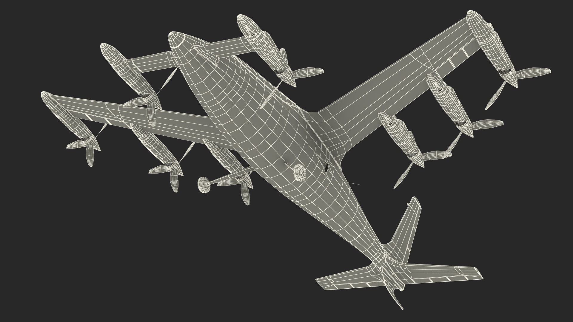 Flying Taxi Kittyhawk White Rigged 3D model