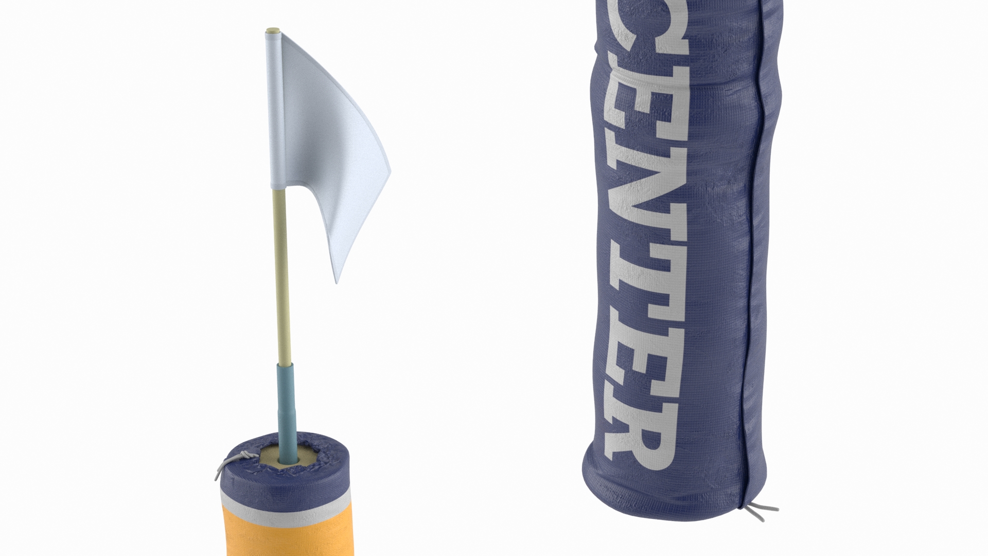 Polo Goal Post Blue 3D model