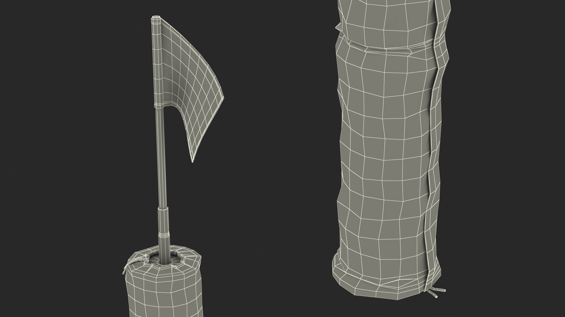 Polo Goal Post Blue 3D model