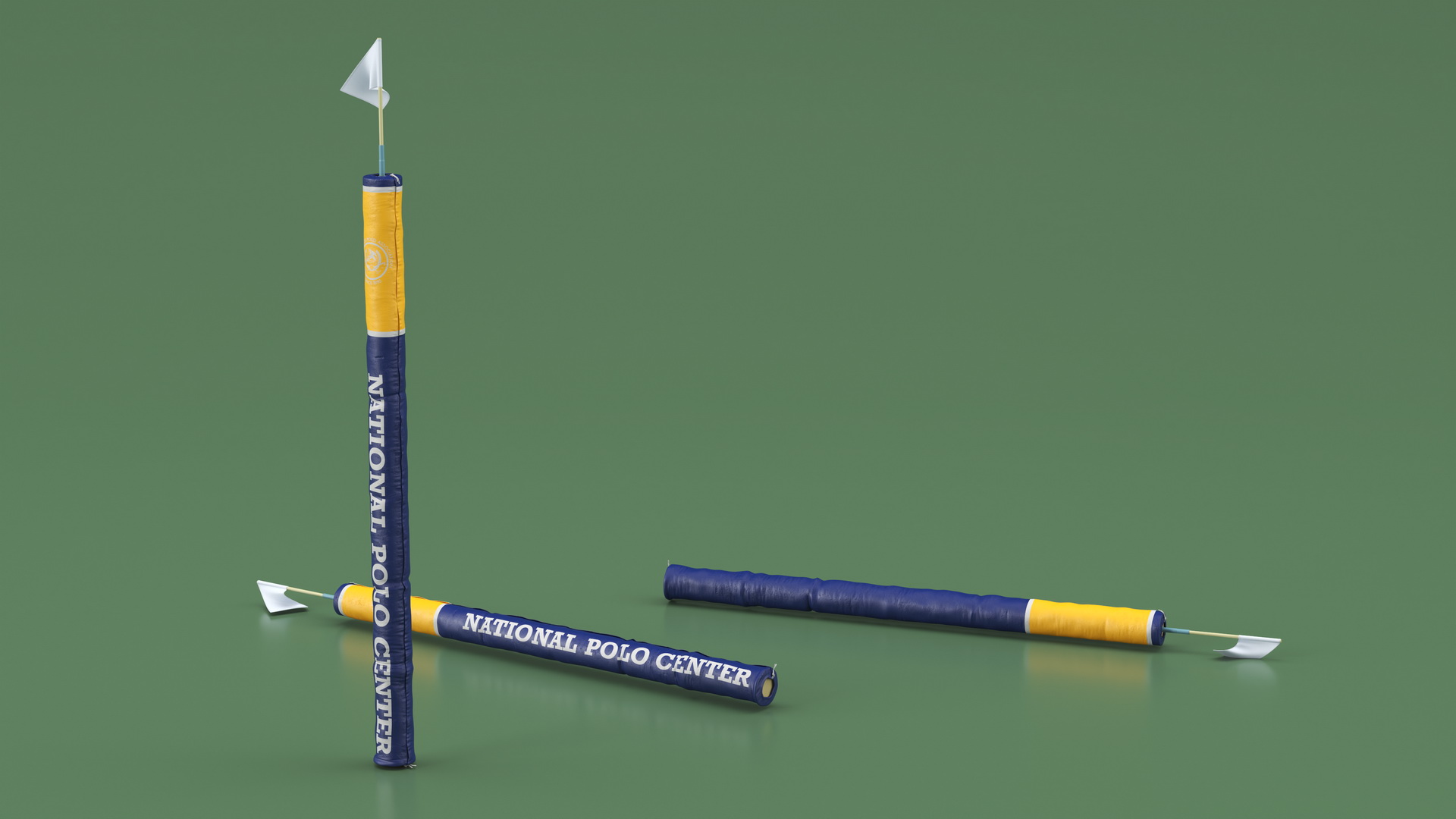 Polo Goal Post Blue 3D model