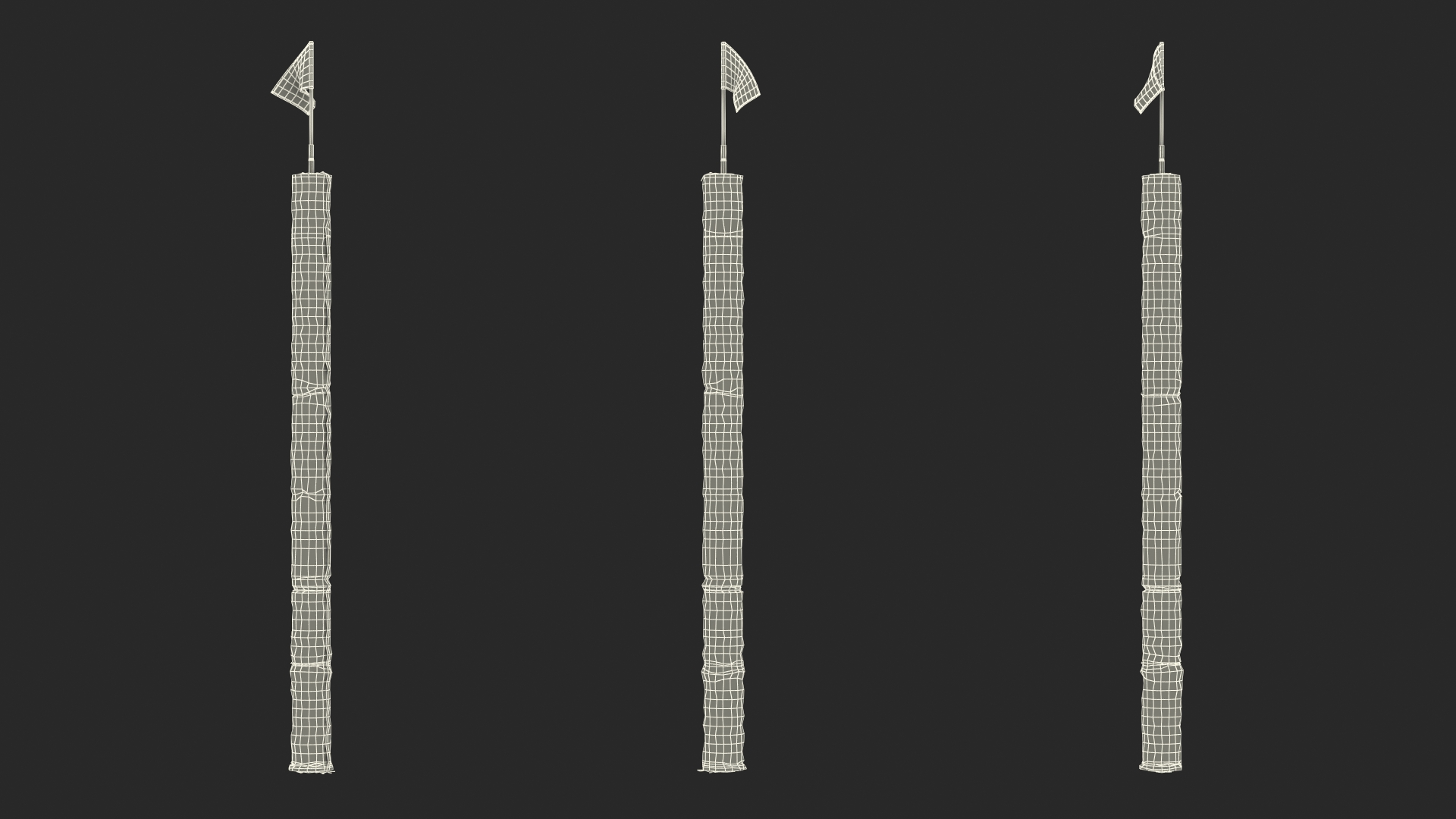 Polo Goal Post Blue 3D model