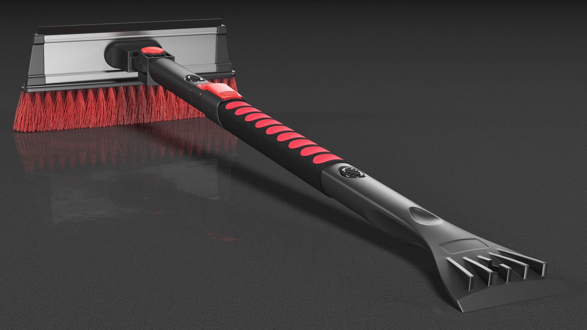 3D Extendable Snow Brush Ice Scraper model