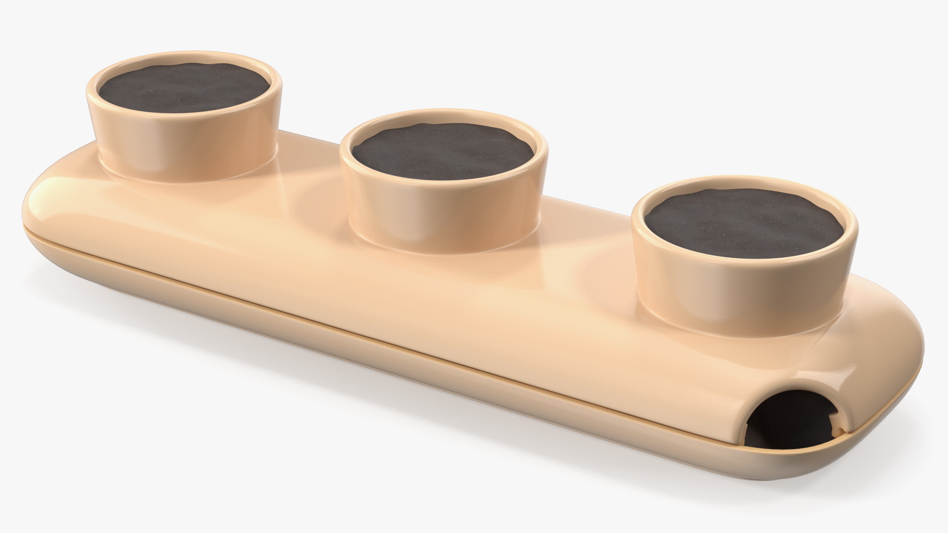 3D Ceramic Trio Pot Sagaform Beige