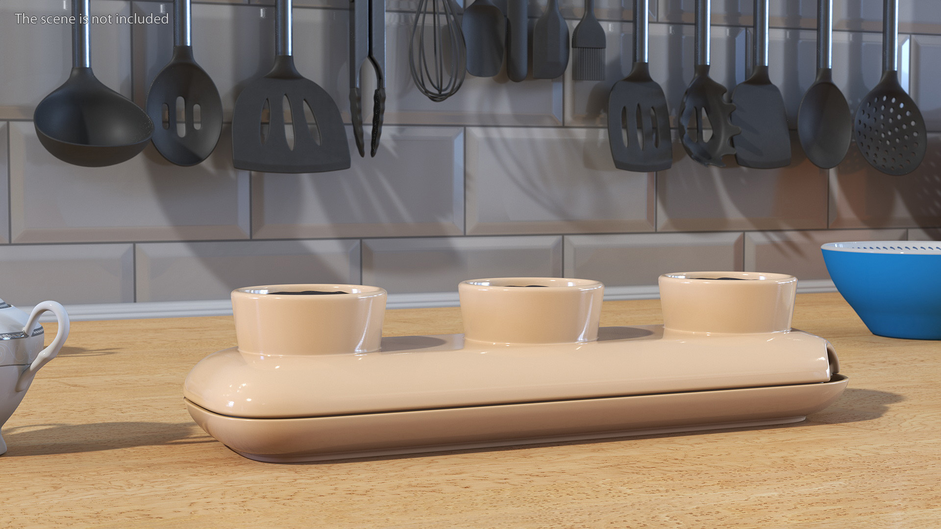 3D Ceramic Trio Pot Sagaform Beige