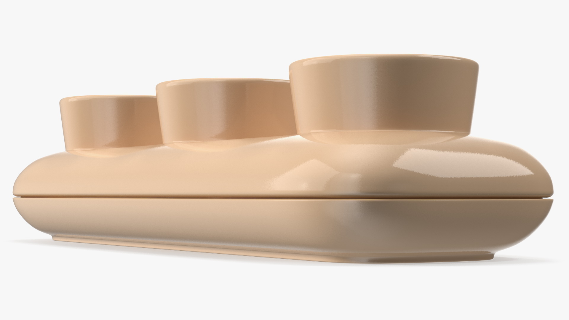 3D Ceramic Trio Pot Sagaform Beige