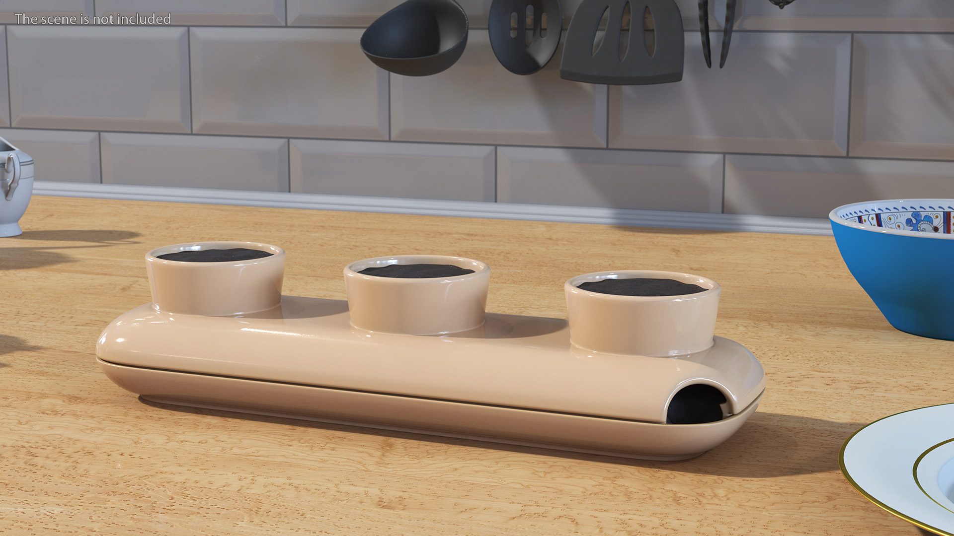 3D Ceramic Trio Pot Sagaform Beige