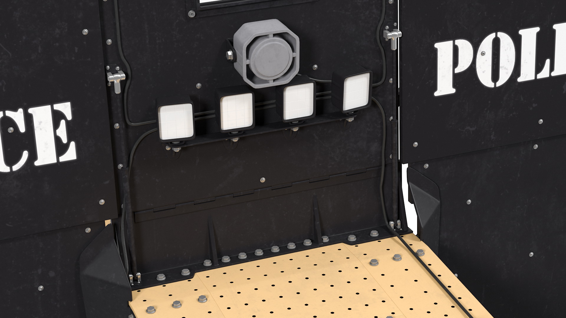 3D model RBS1 SWAT BOT Robotic Ballistic Shield Rigged