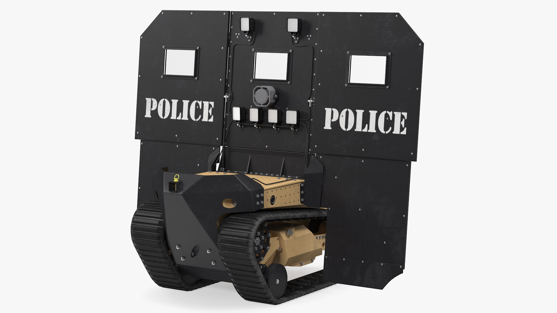 3D model RBS1 SWAT BOT Robotic Ballistic Shield Rigged