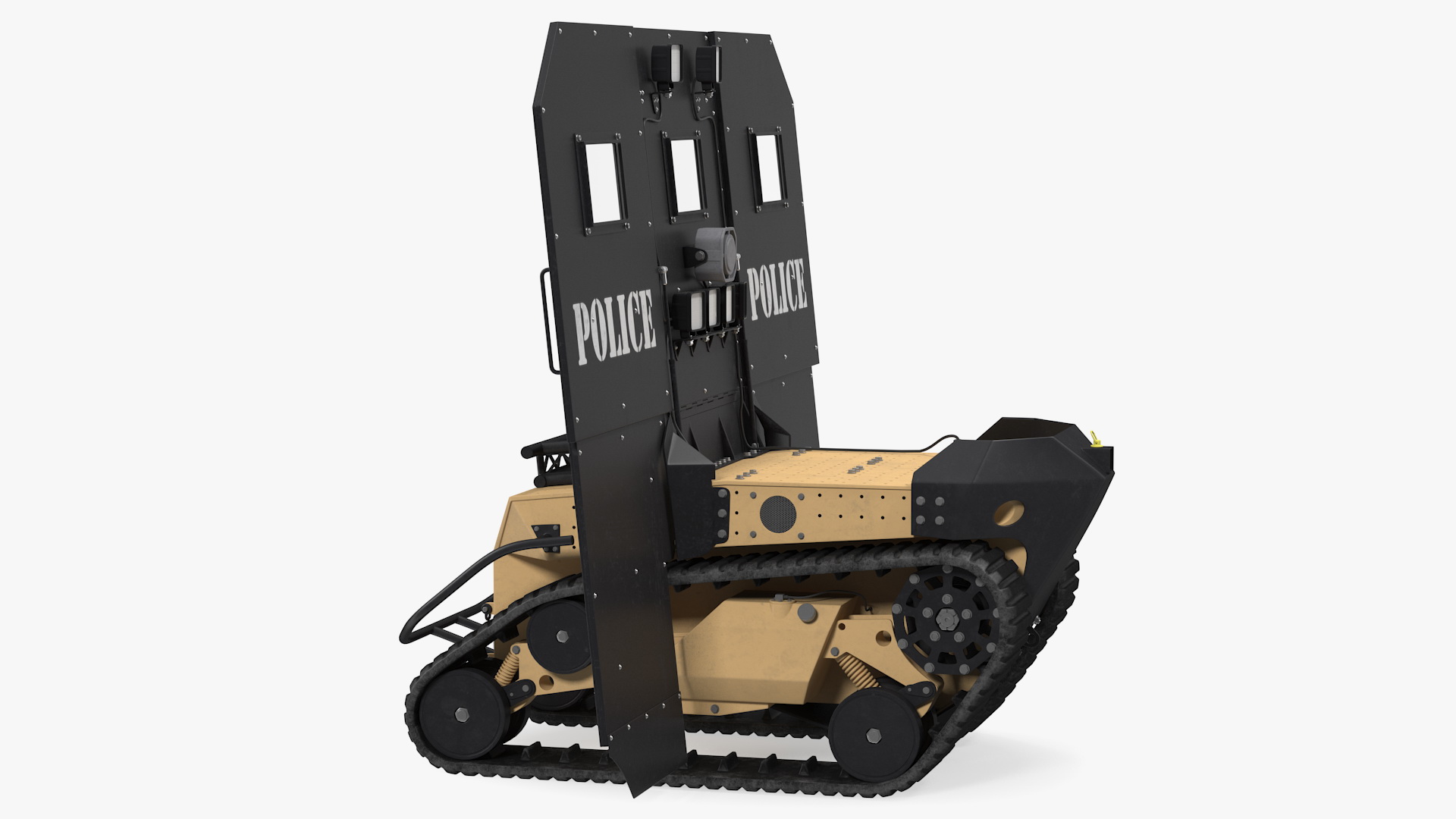 3D model RBS1 SWAT BOT Robotic Ballistic Shield Rigged