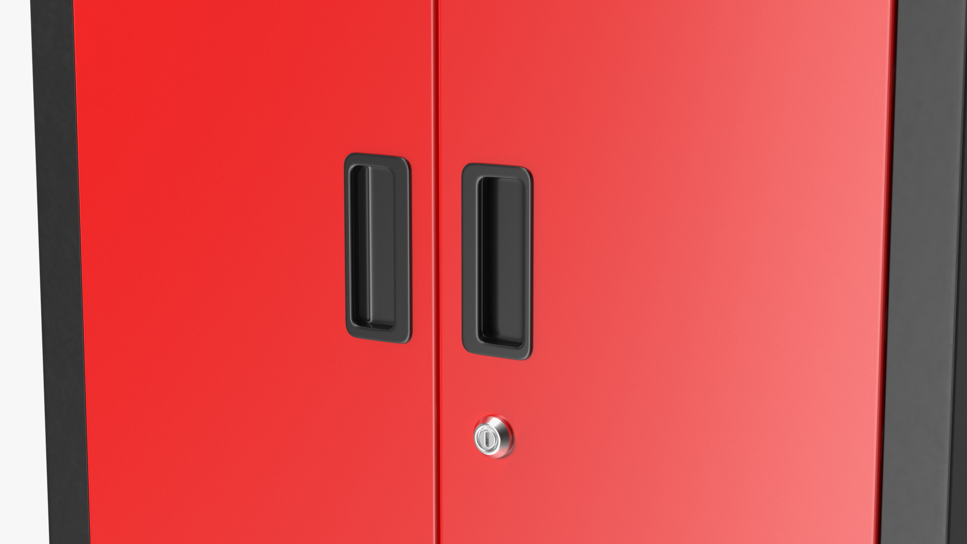 Wheeled Freestanding Garage Cabinet Red 3D model