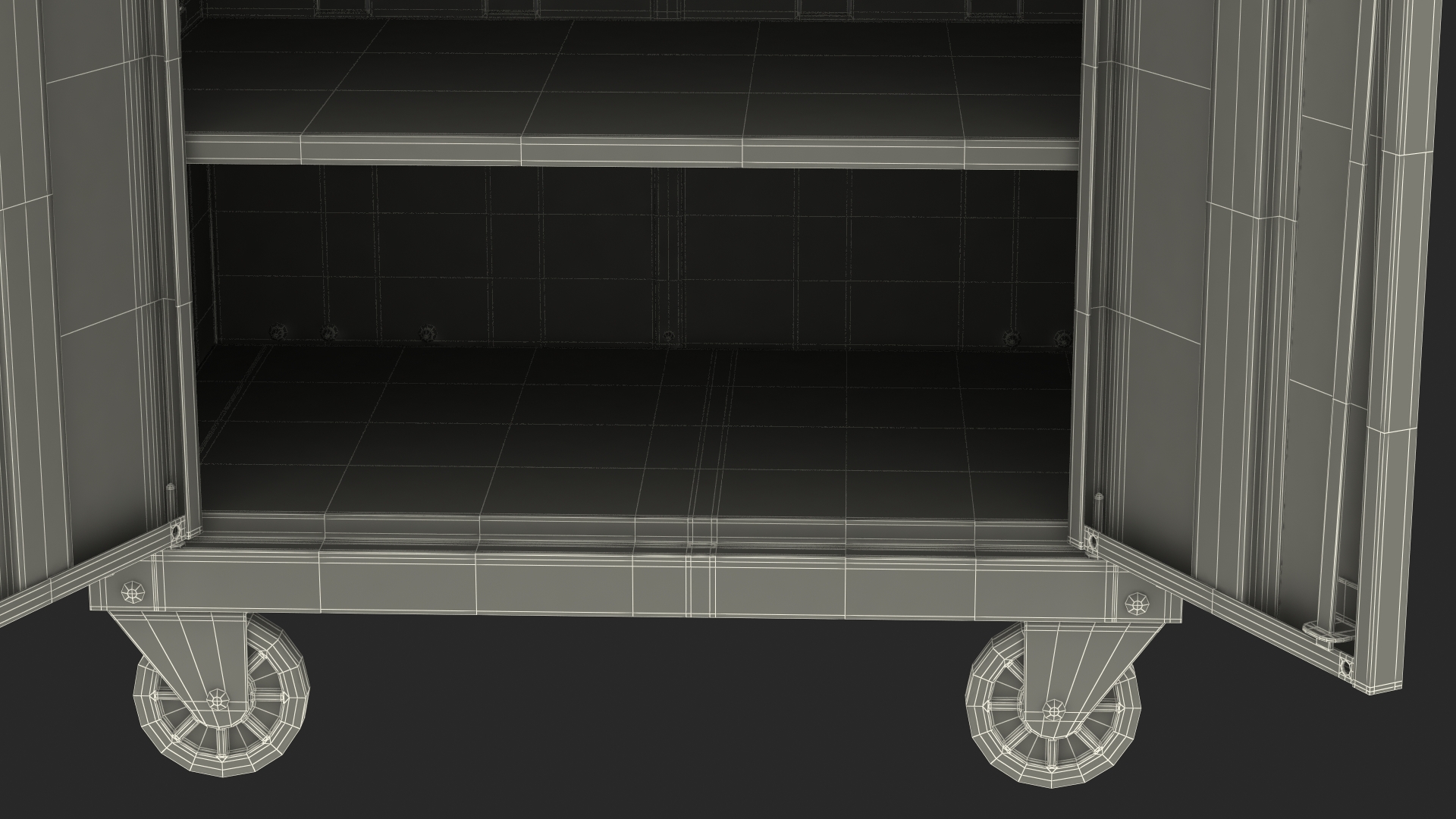 Wheeled Freestanding Garage Cabinet Red 3D model
