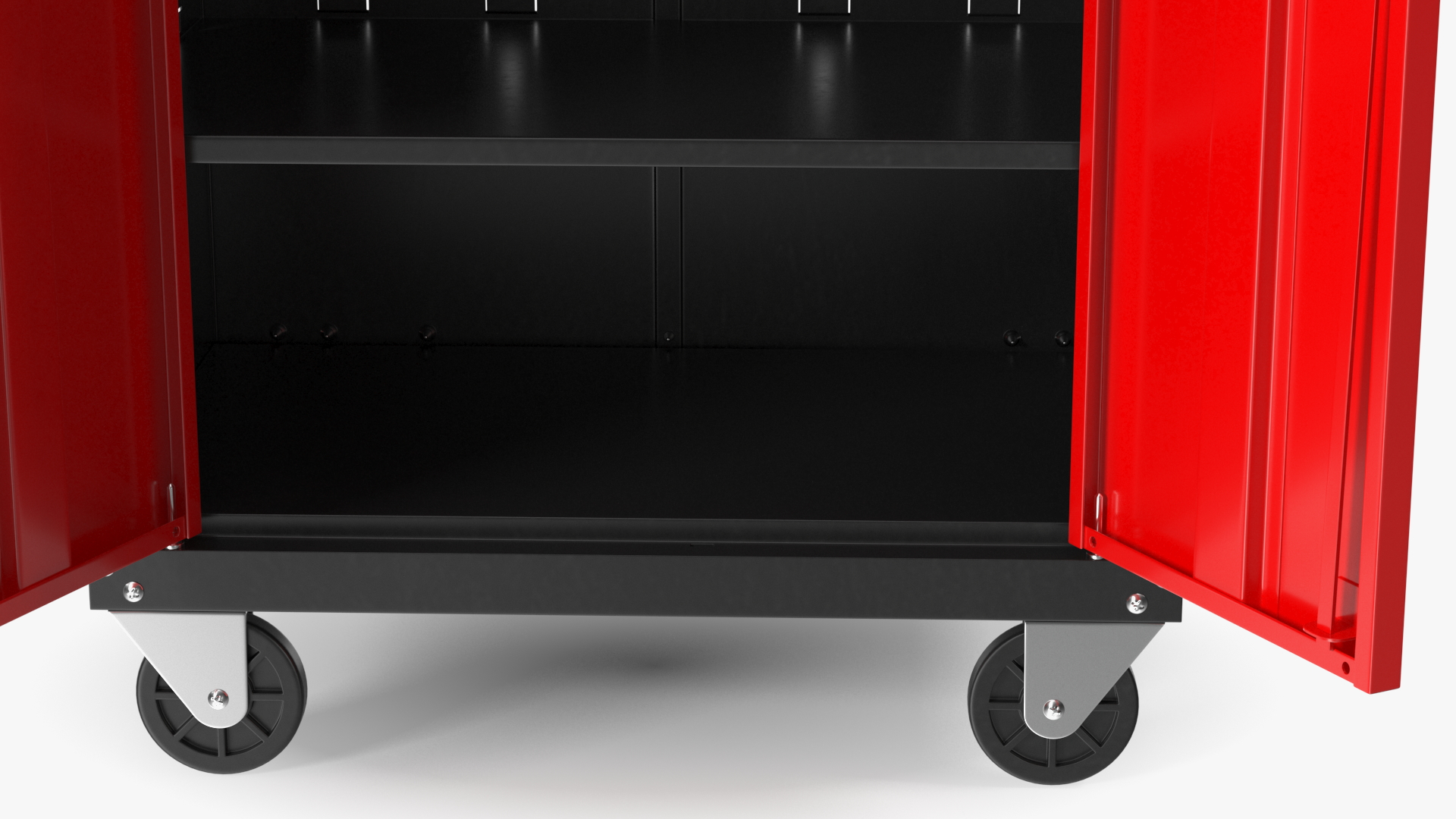 Wheeled Freestanding Garage Cabinet Red 3D model