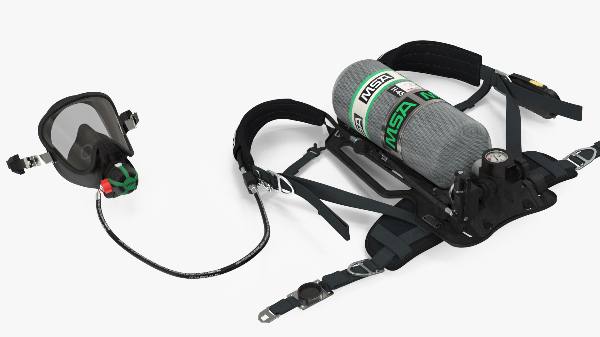 MSA G1 SCBA Respiratory Equipment Set 3D