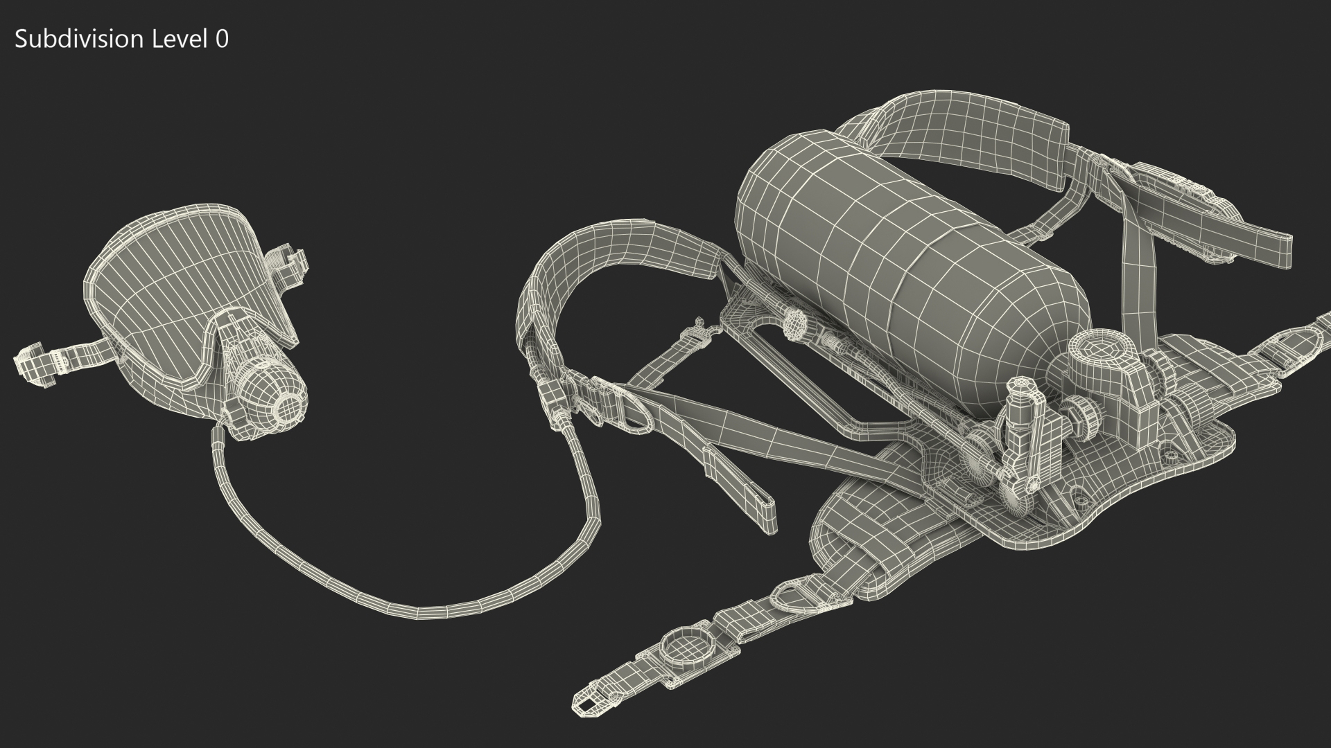 MSA G1 SCBA Respiratory Equipment Set 3D