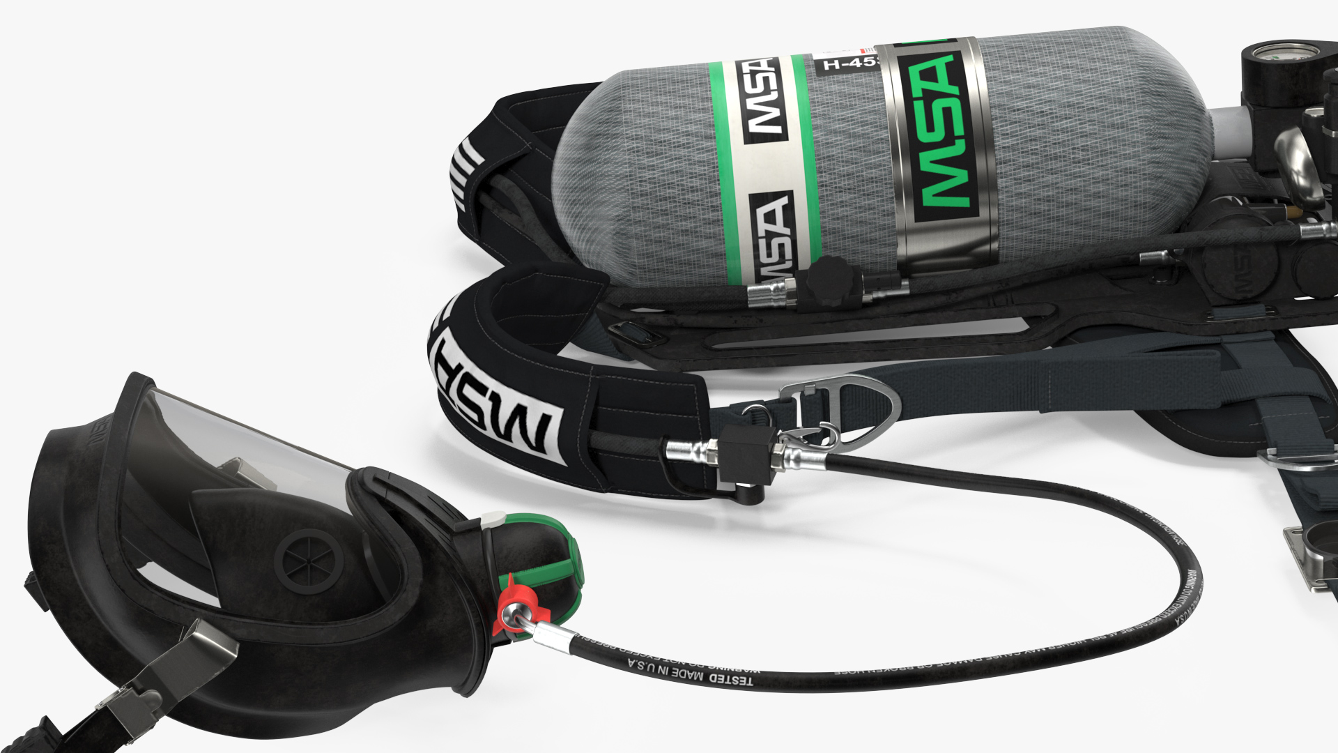 MSA G1 SCBA Respiratory Equipment Set 3D