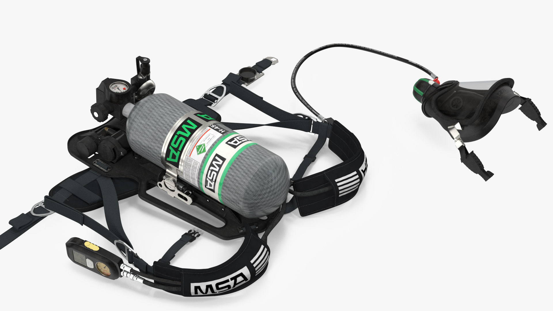MSA G1 SCBA Respiratory Equipment Set 3D