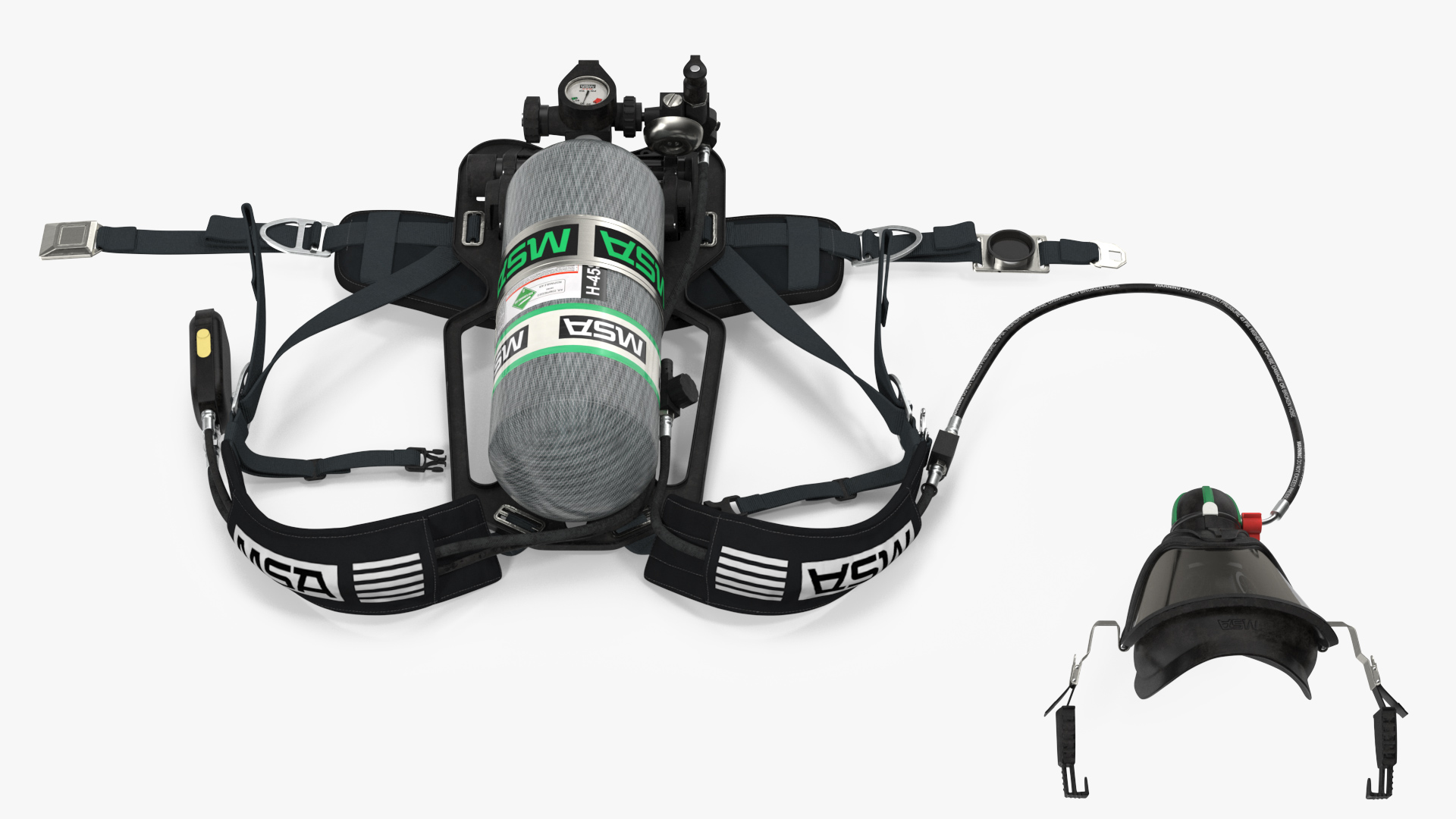 MSA G1 SCBA Respiratory Equipment Set 3D