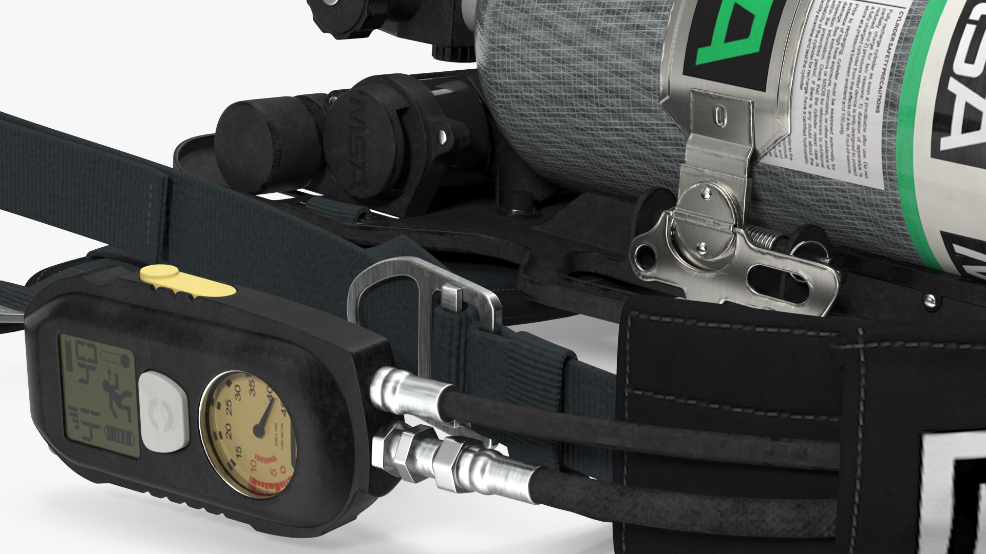 MSA G1 SCBA Respiratory Equipment Set 3D
