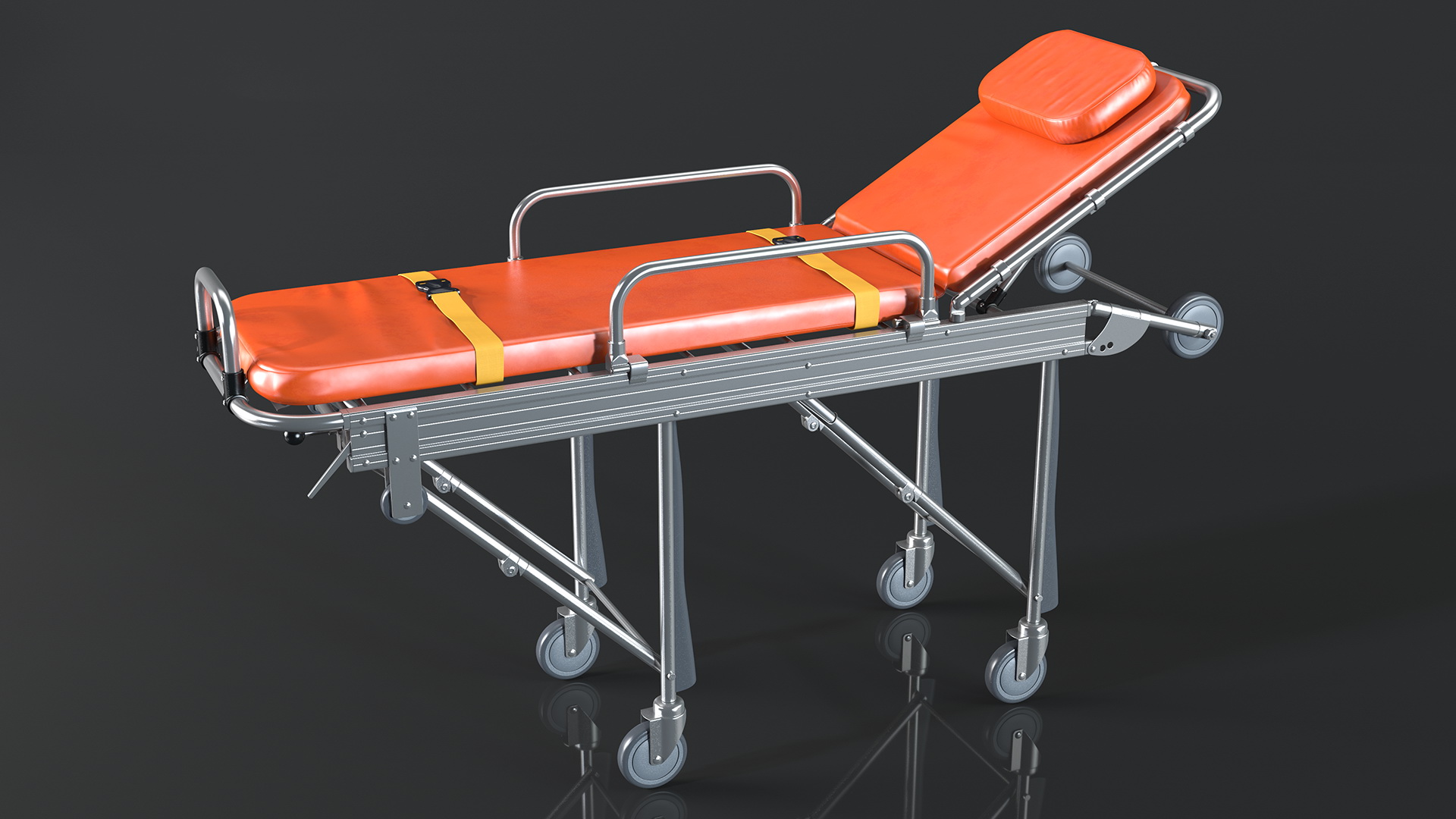 3D Protective Suit with Stainless Steel Ambulance Hospital Bed Gurney
