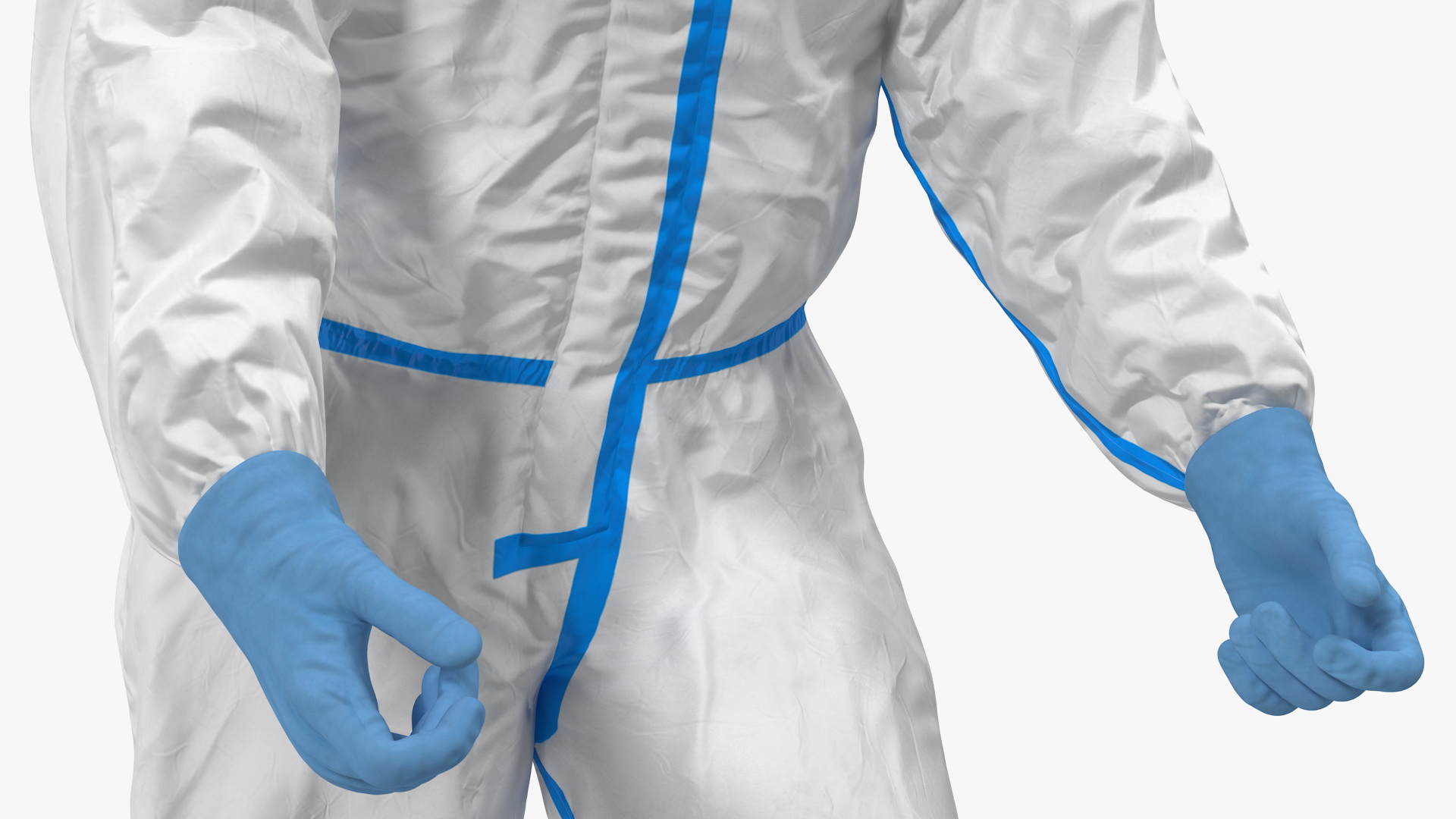 3D Protective Suit with Stainless Steel Ambulance Hospital Bed Gurney