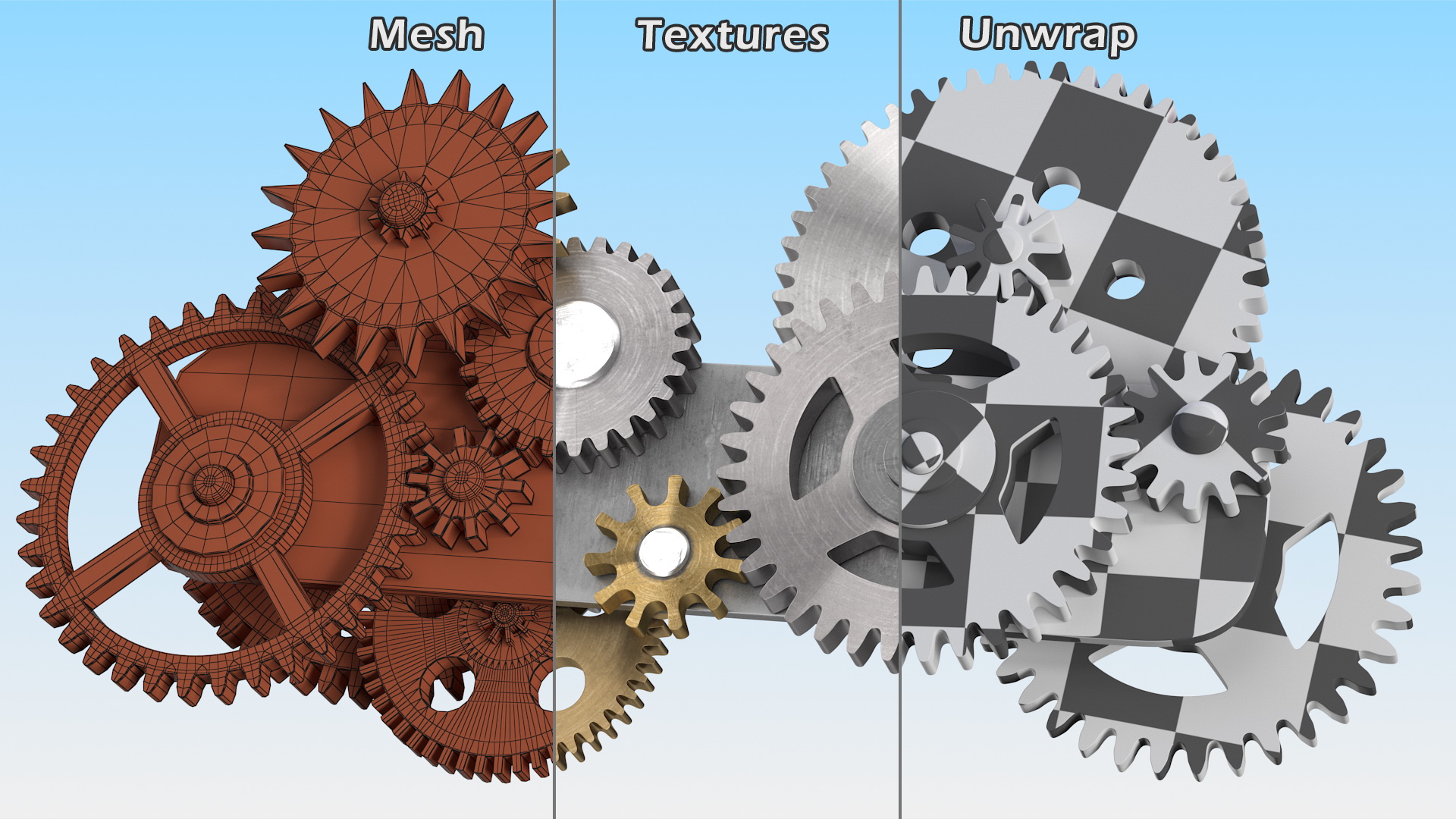 3D model Gear Mechanism Mixed