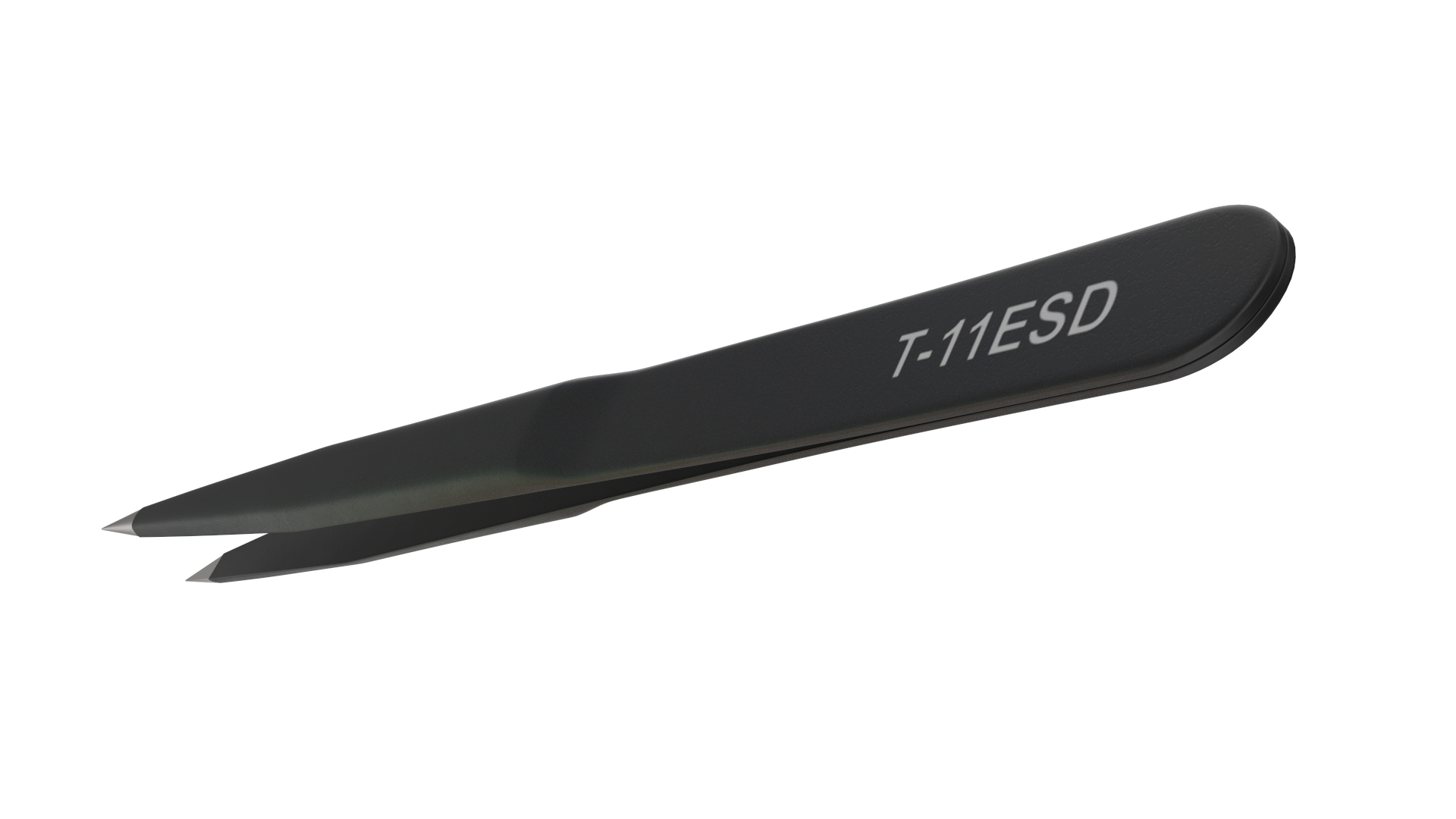 Pointed Tweezers Black 3D