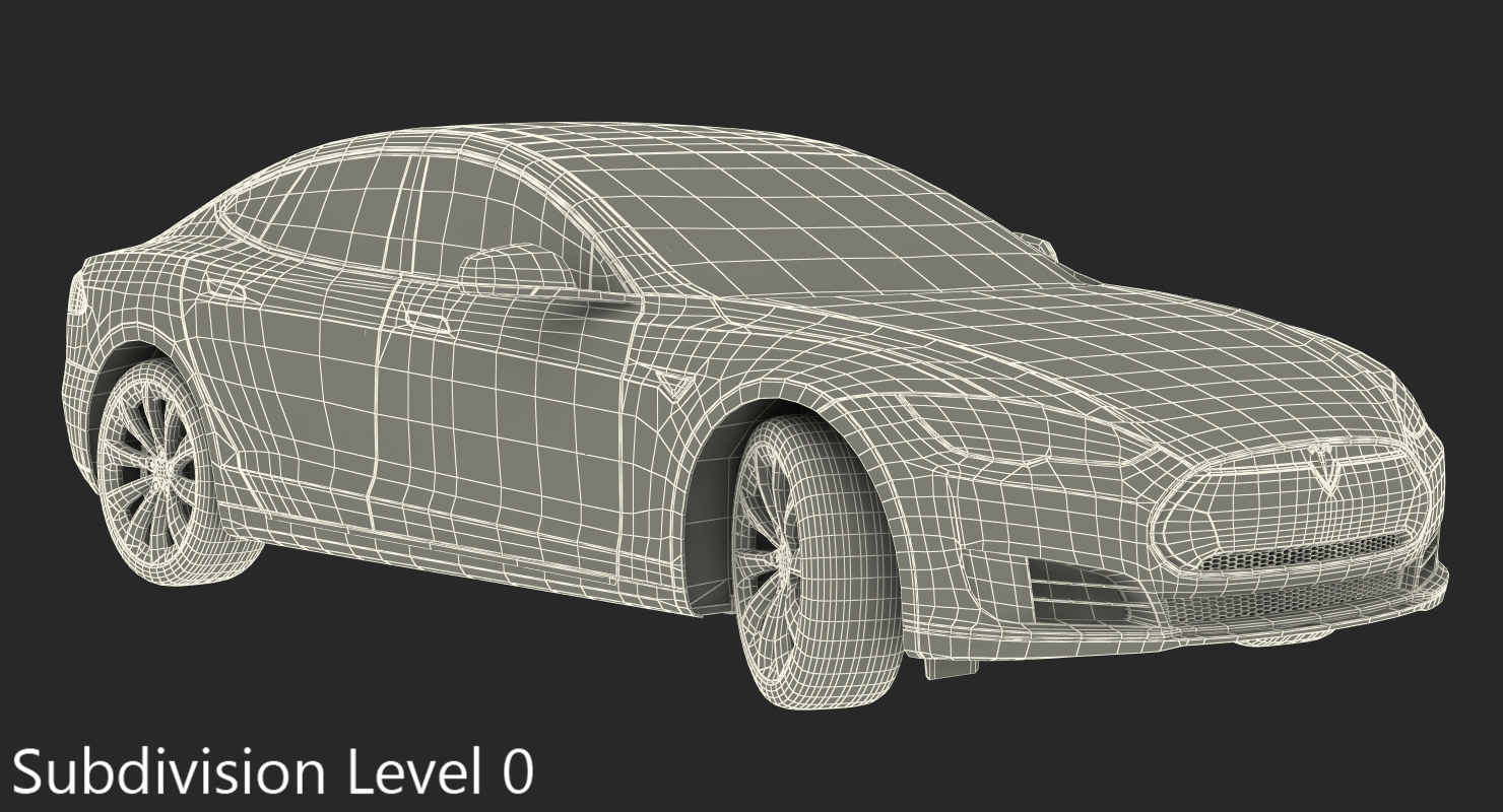 3D Tesla Model S 75 2015