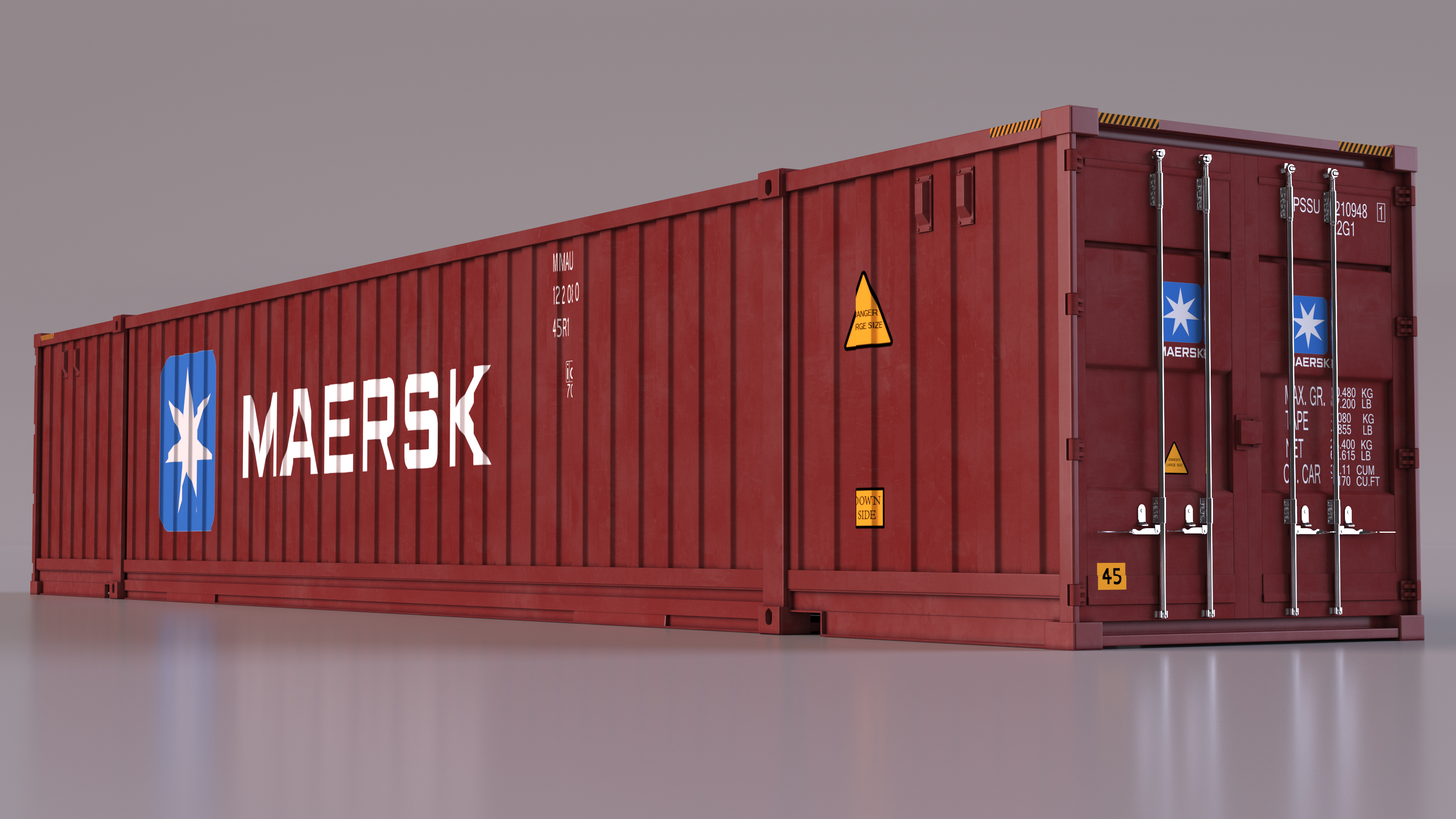 Shipping Container 53 Ft 3D model