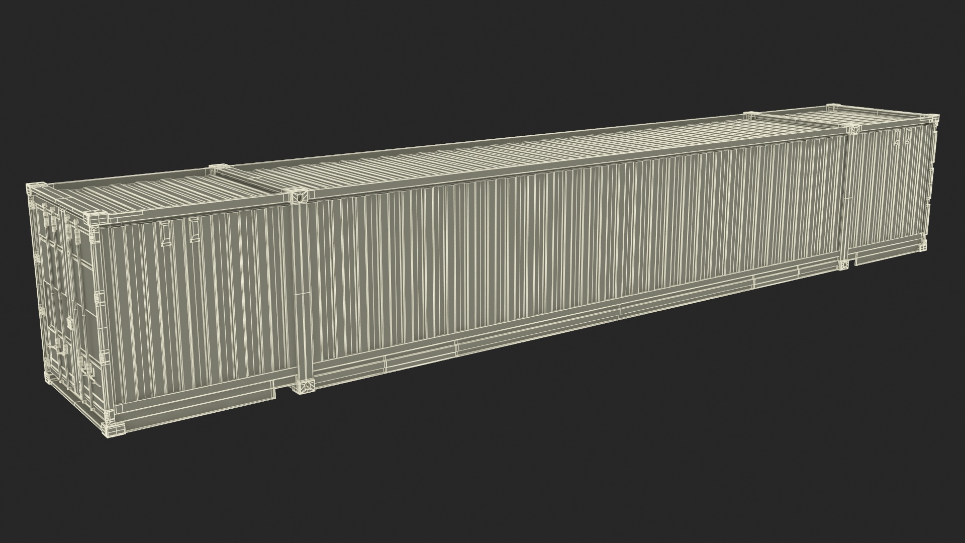 Shipping Container 53 Ft 3D model