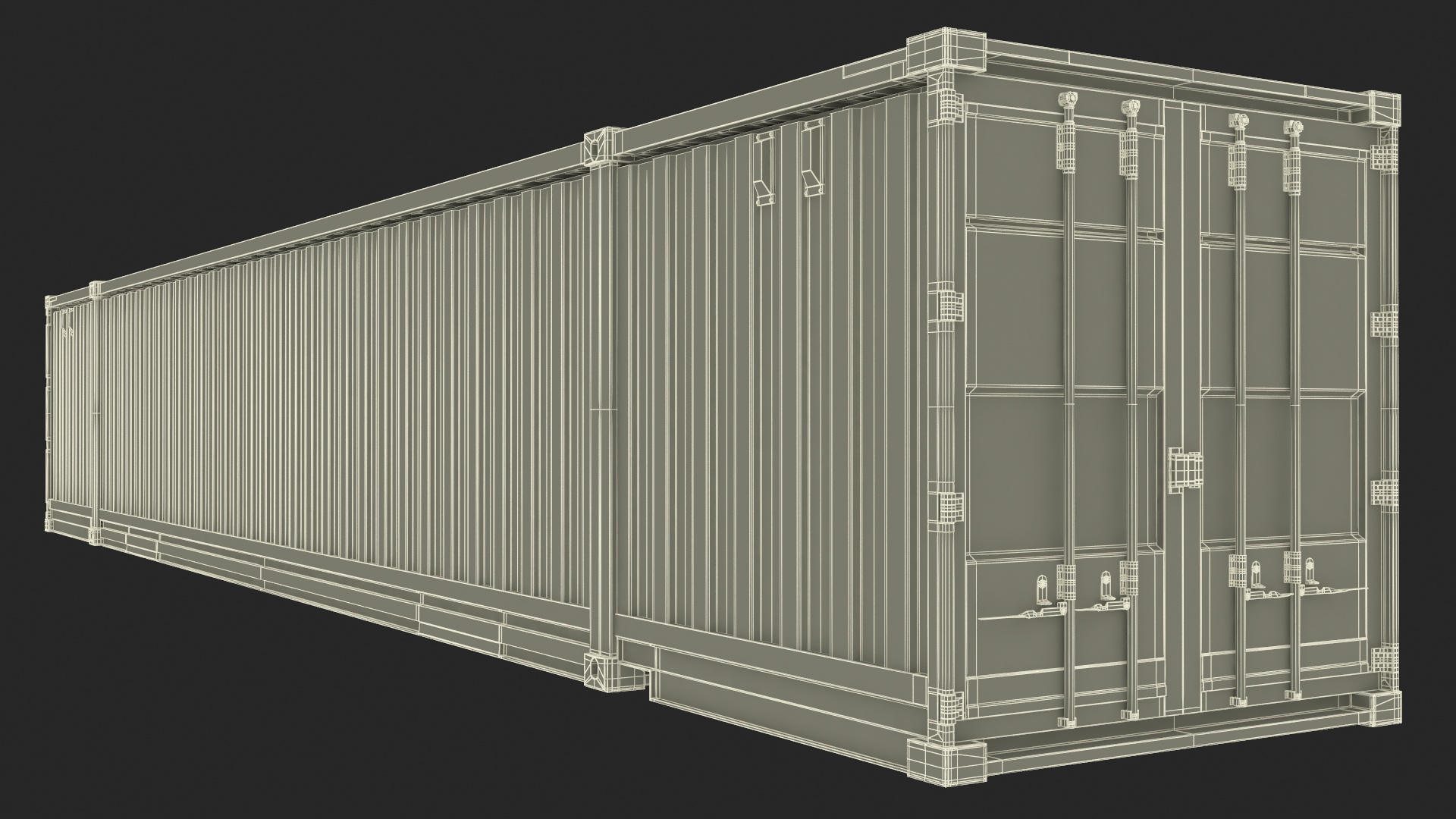 Shipping Container 53 Ft 3D model