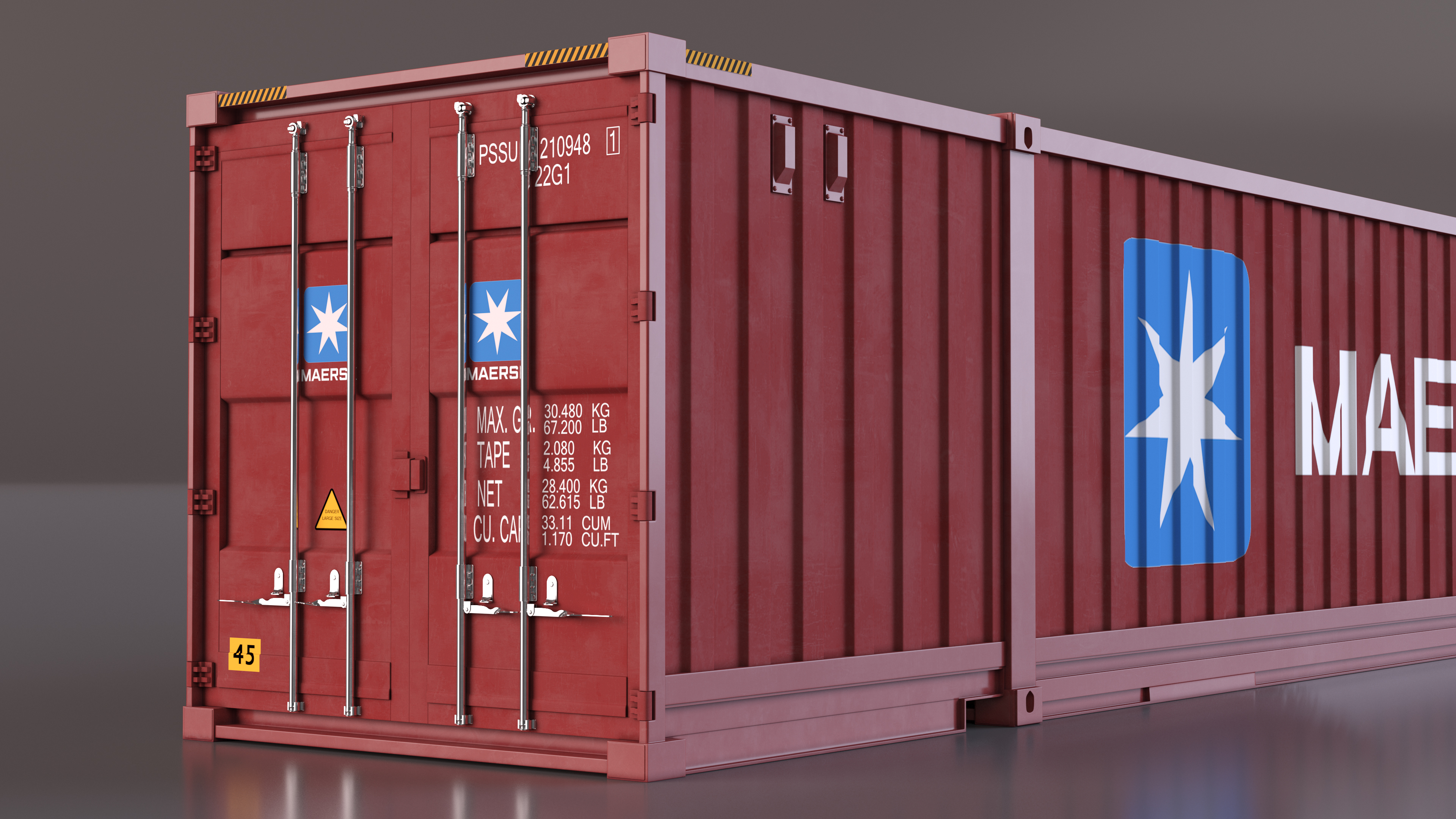 Shipping Container 53 Ft 3D model