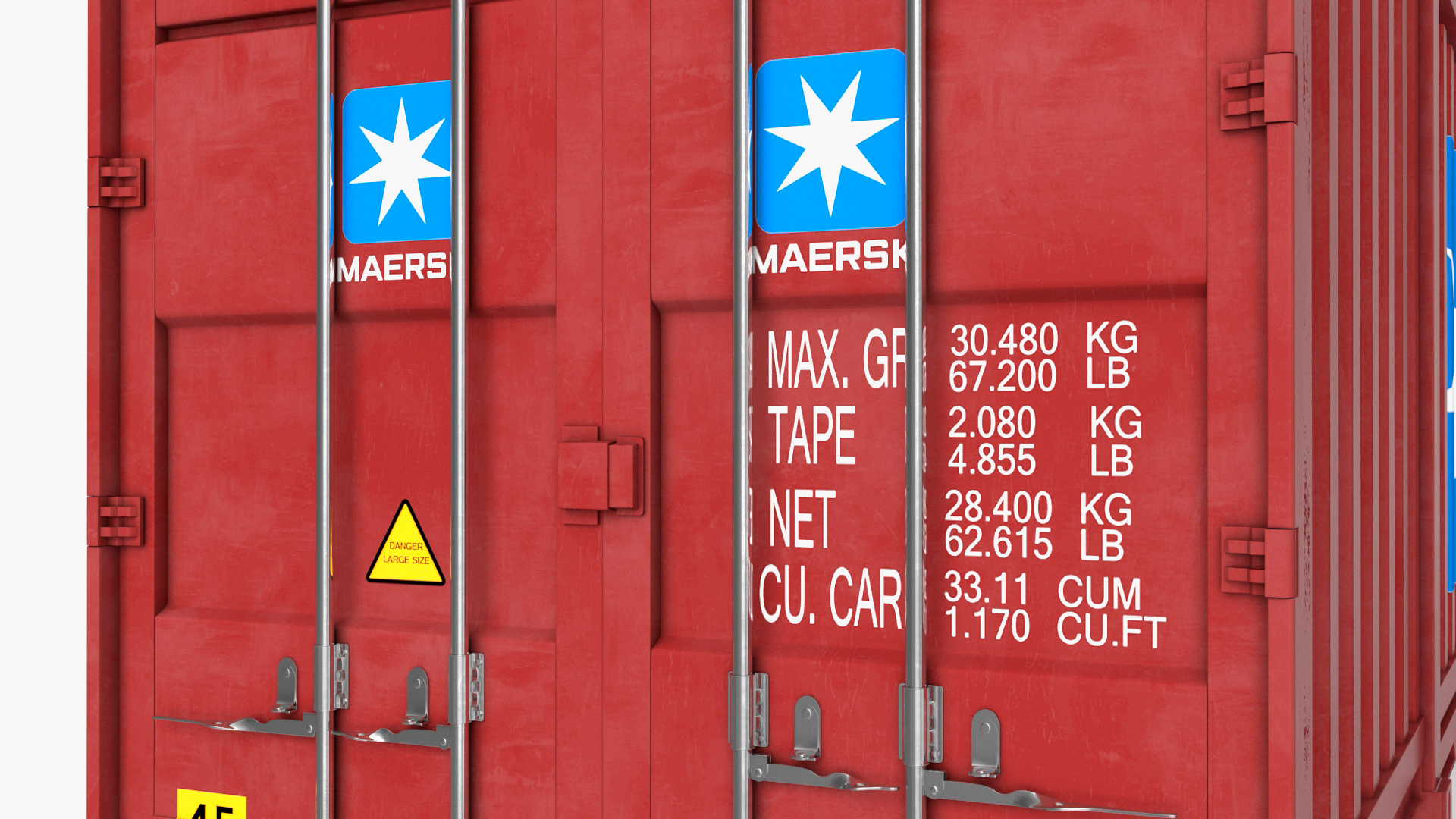 Shipping Container 53 Ft 3D model