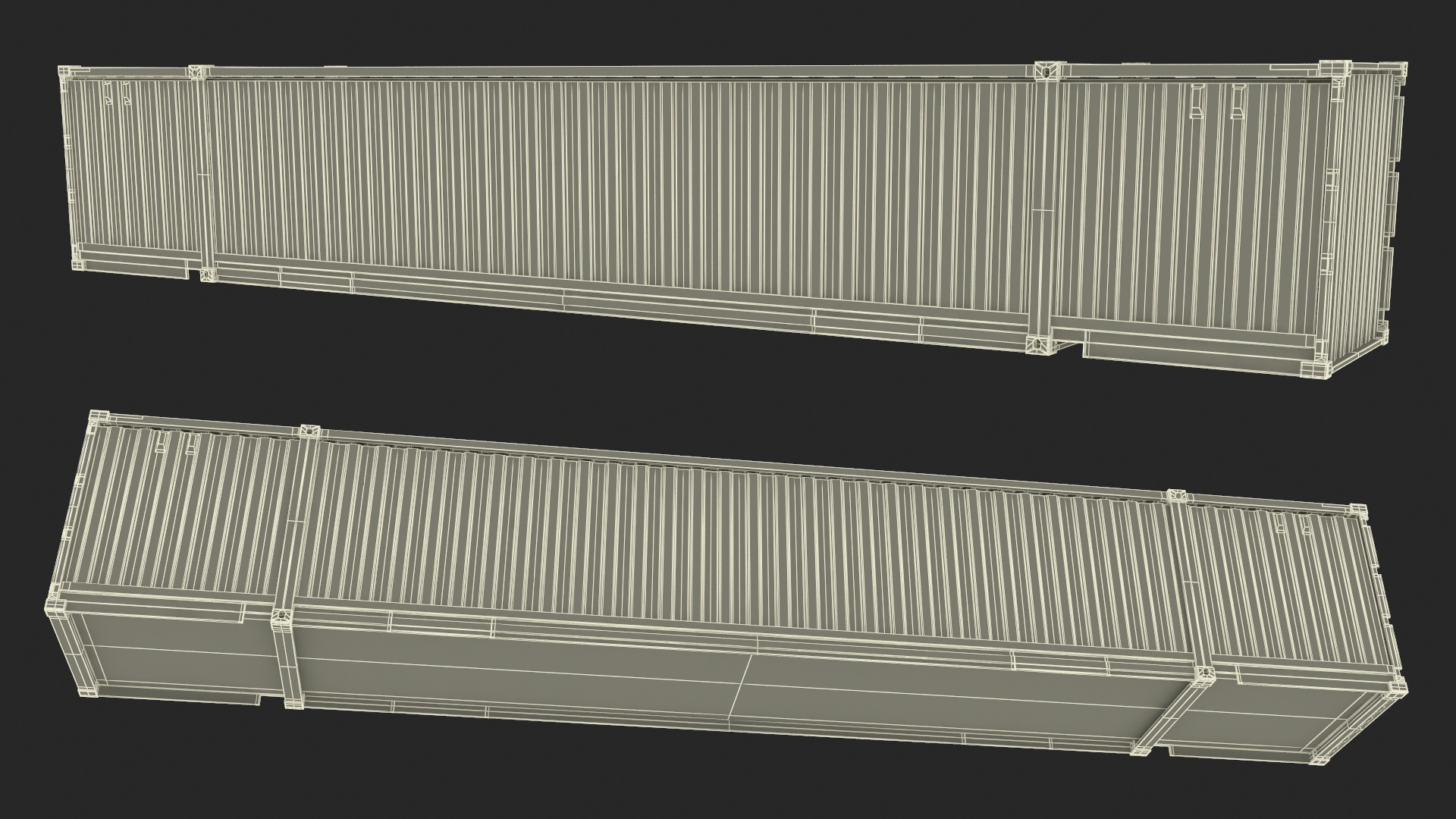 Shipping Container 53 Ft 3D model