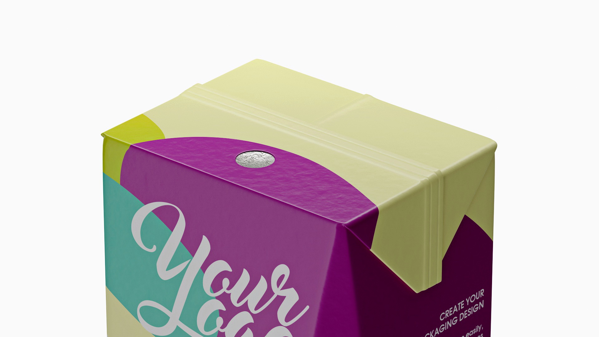 3D model Small Aseptic Carton Mockup Colored
