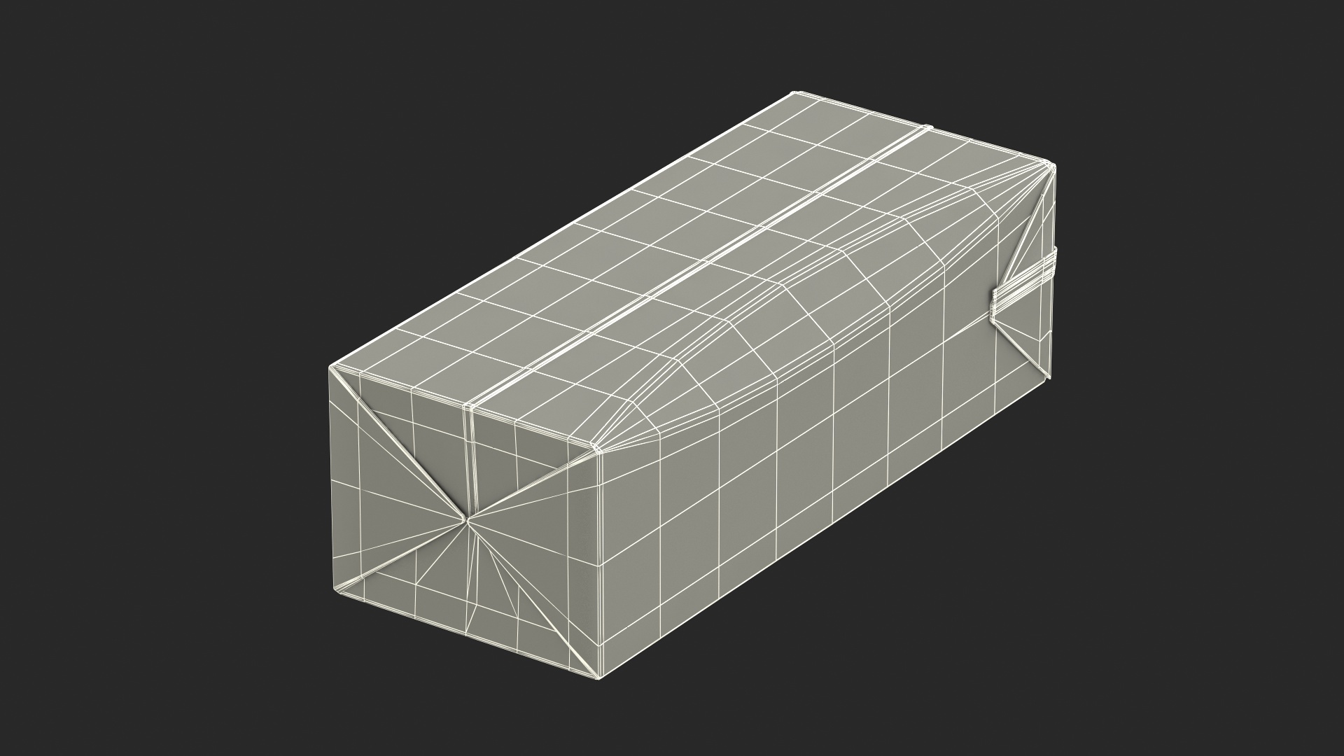 3D model Small Aseptic Carton Mockup Colored