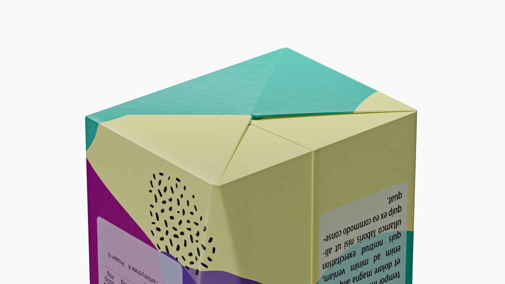 3D model Small Aseptic Carton Mockup Colored
