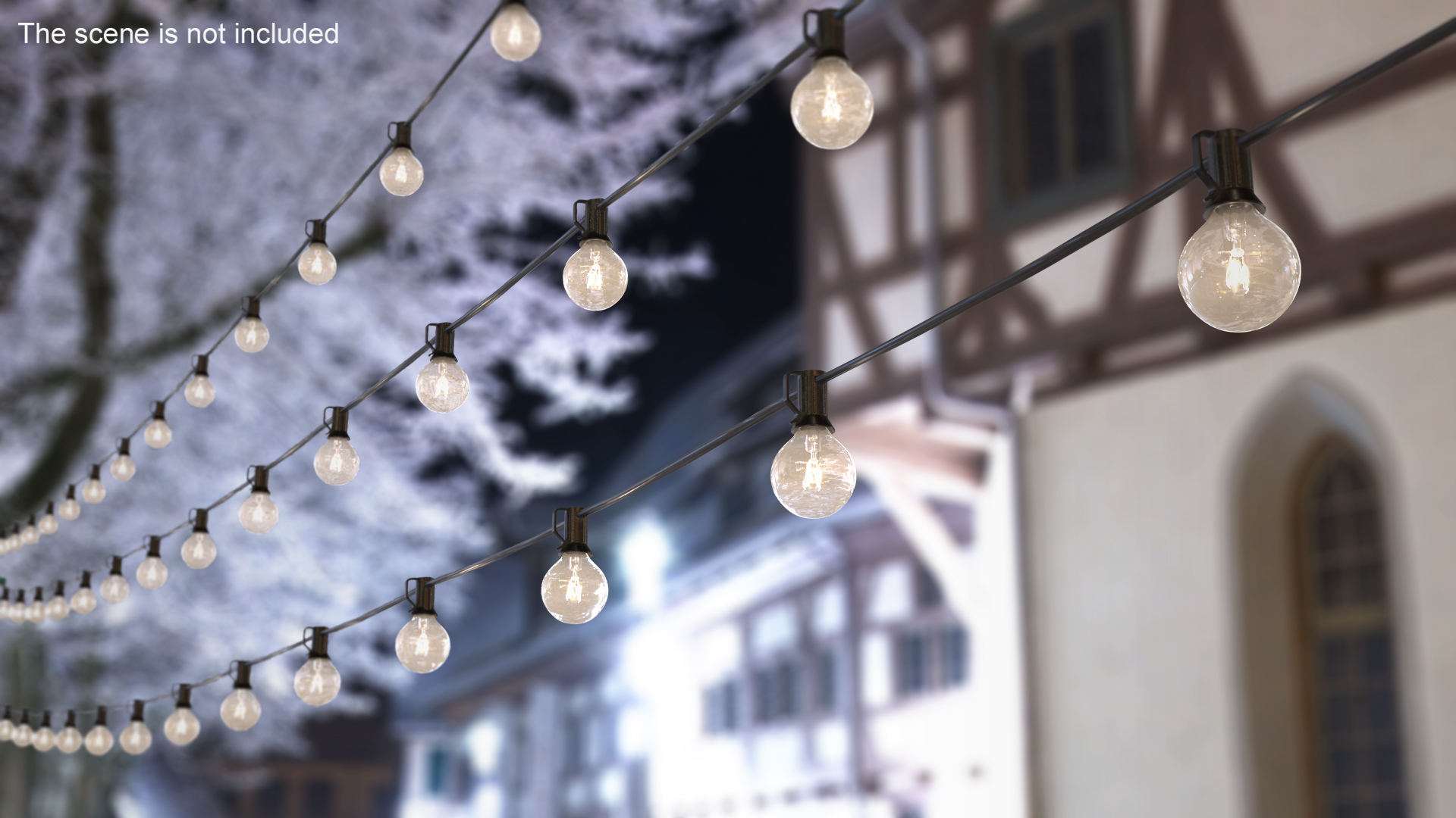 3D Outdoor String Lights