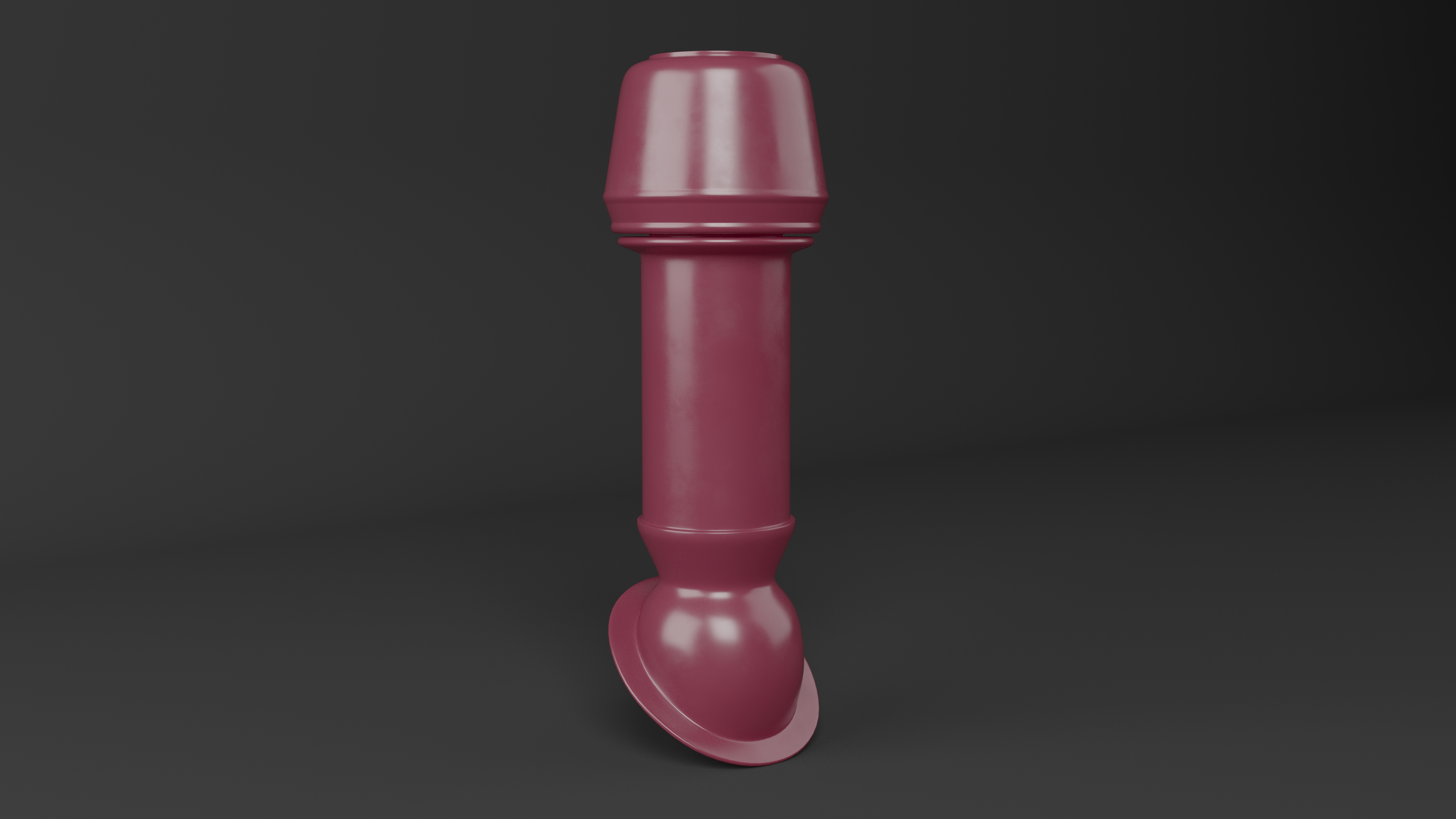 3D model Red Round Metal Chimney Corner Base