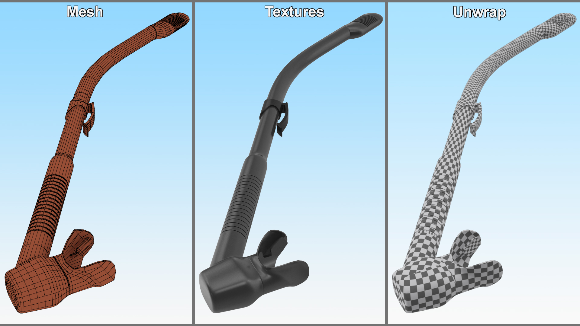 3D model Scuba Diving Snorkel