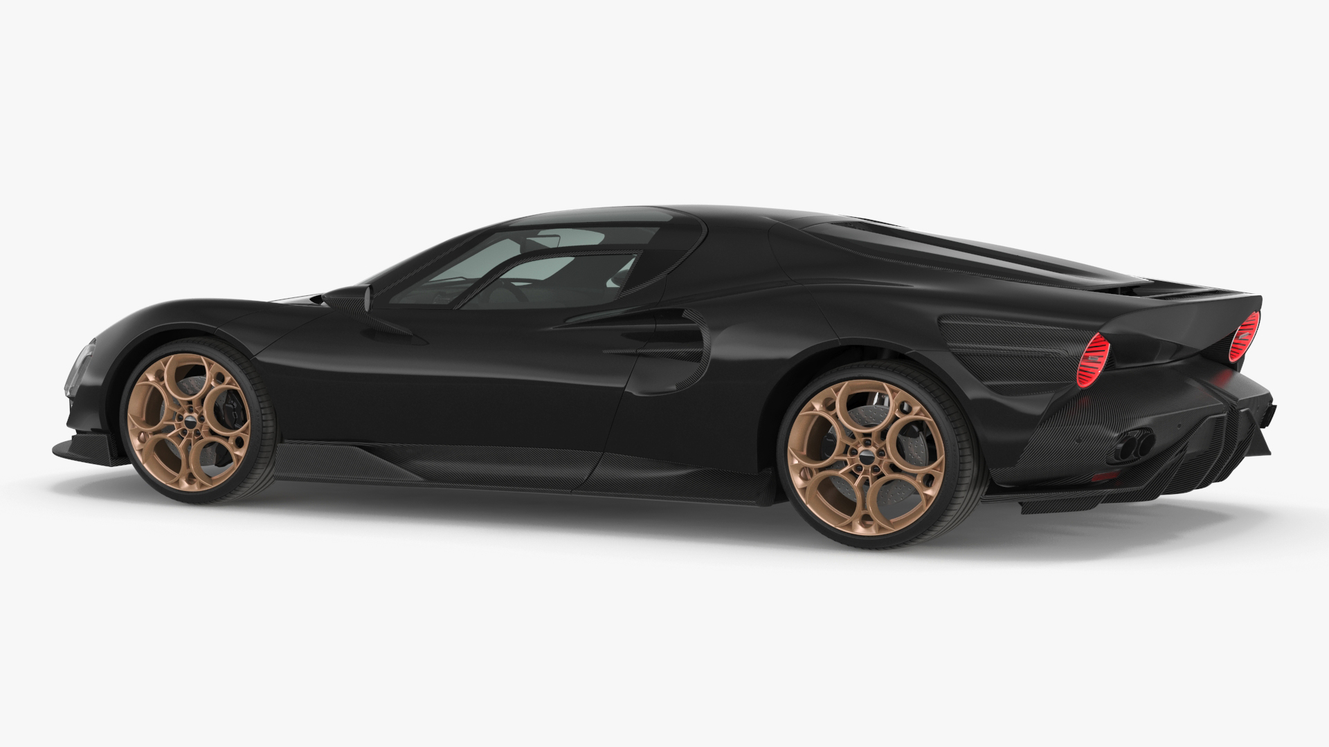 3D Exclusive Supercar Coupe Black Simple Interior