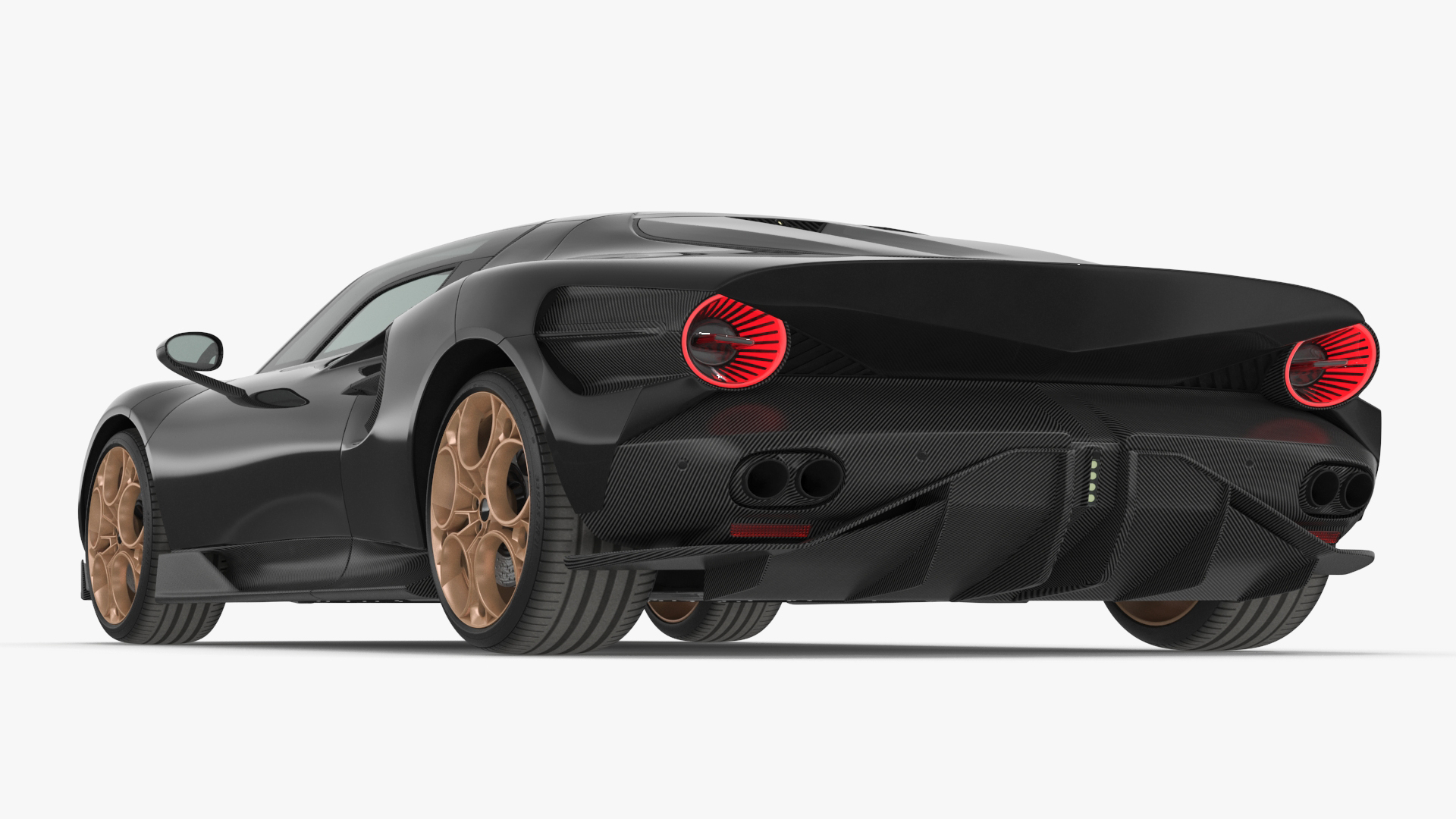 3D Exclusive Supercar Coupe Black Simple Interior