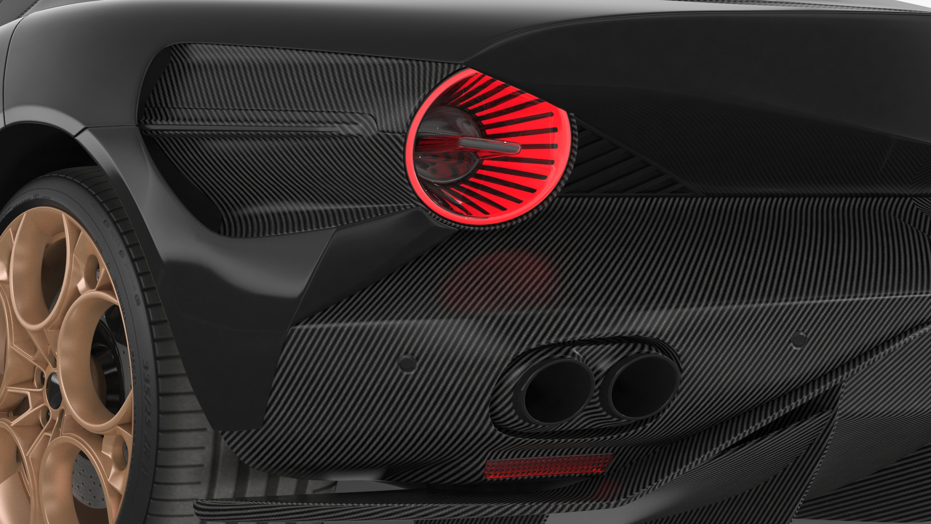 3D Exclusive Supercar Coupe Black Simple Interior